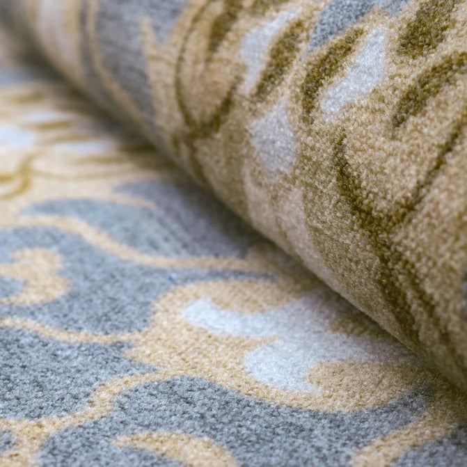 Chloe Floral Damask Non-Slip Washable Indoor Area Rug or Runner - Perfect for Living Room, Bedroom, and Hallway Decor
