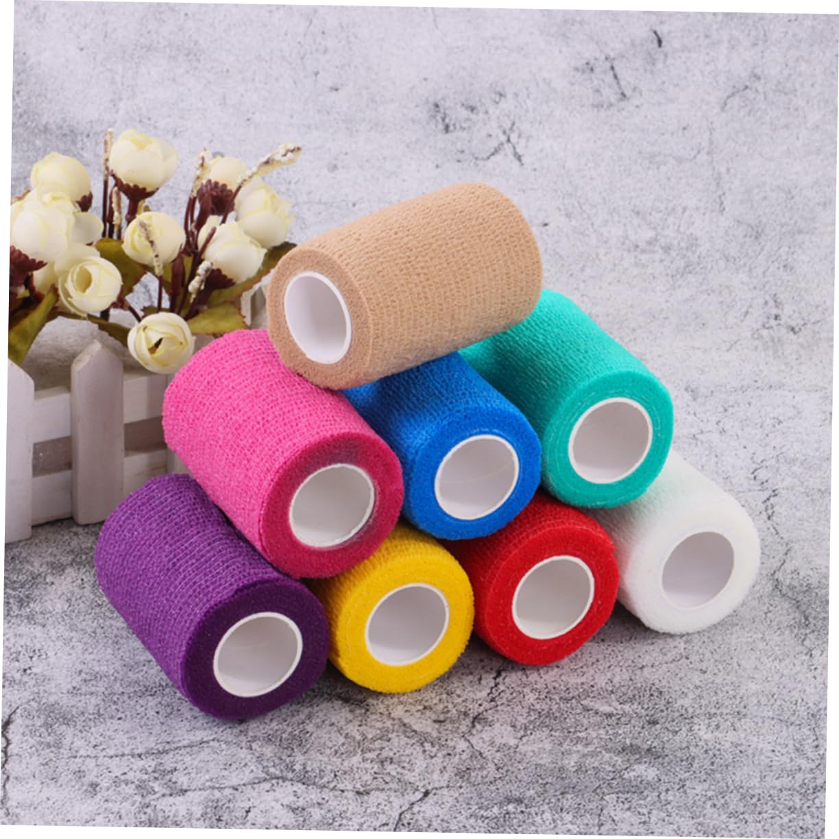 CATIEBYE 12 Rolls Sports Tape - Kinesiology Athletic Tape for Injury Support & Pain Relief - Breathable Non-Woven Fabric for Running, Gym Workouts & Sports Recovery