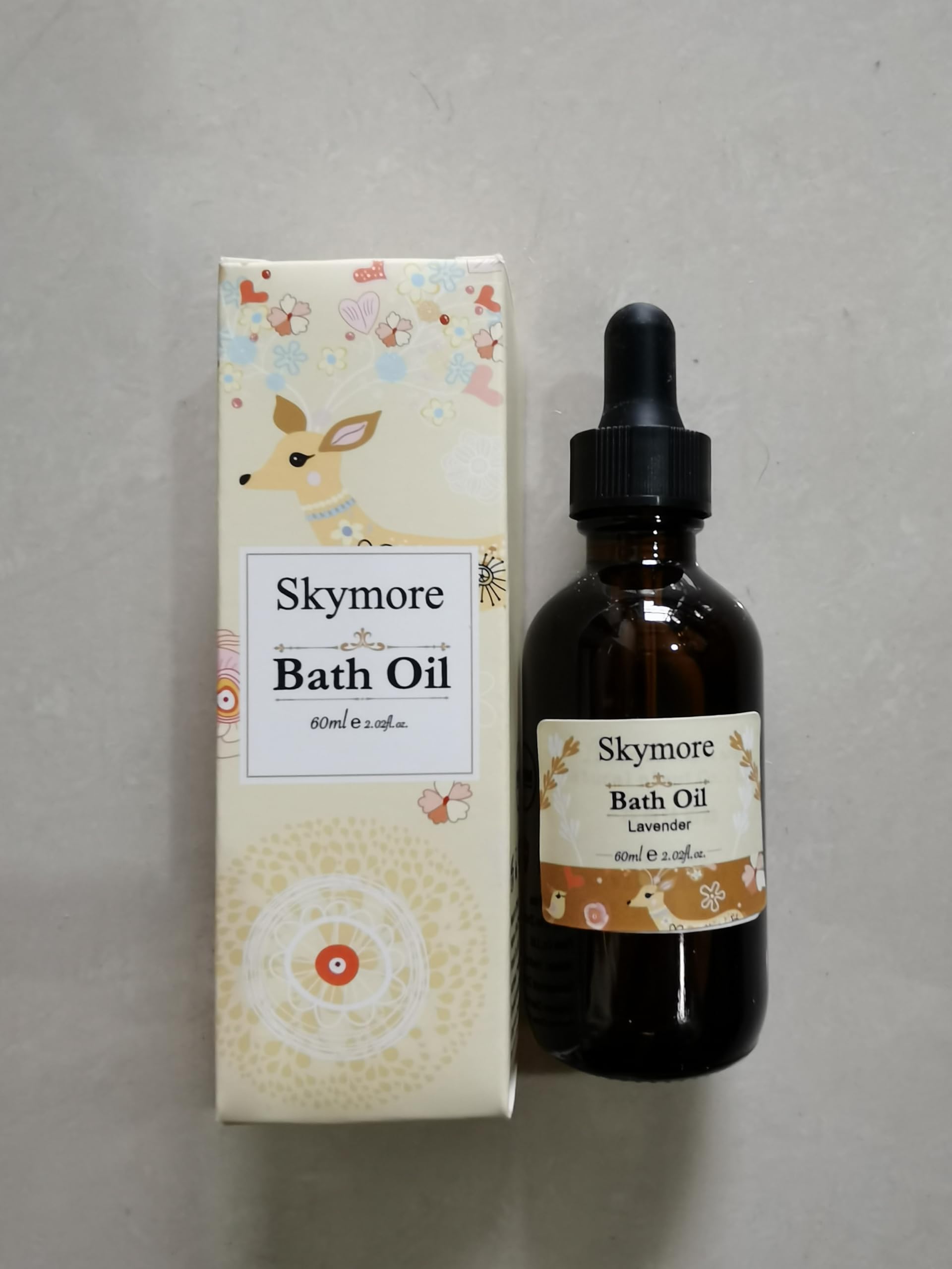 Skymore Natural Organic Bath Oil - 2.02 fl oz Hexane-Free Clean Beauty Oil for Relaxing Bath & Spa | Perfect for Home Spa Days & Self-Care Routines