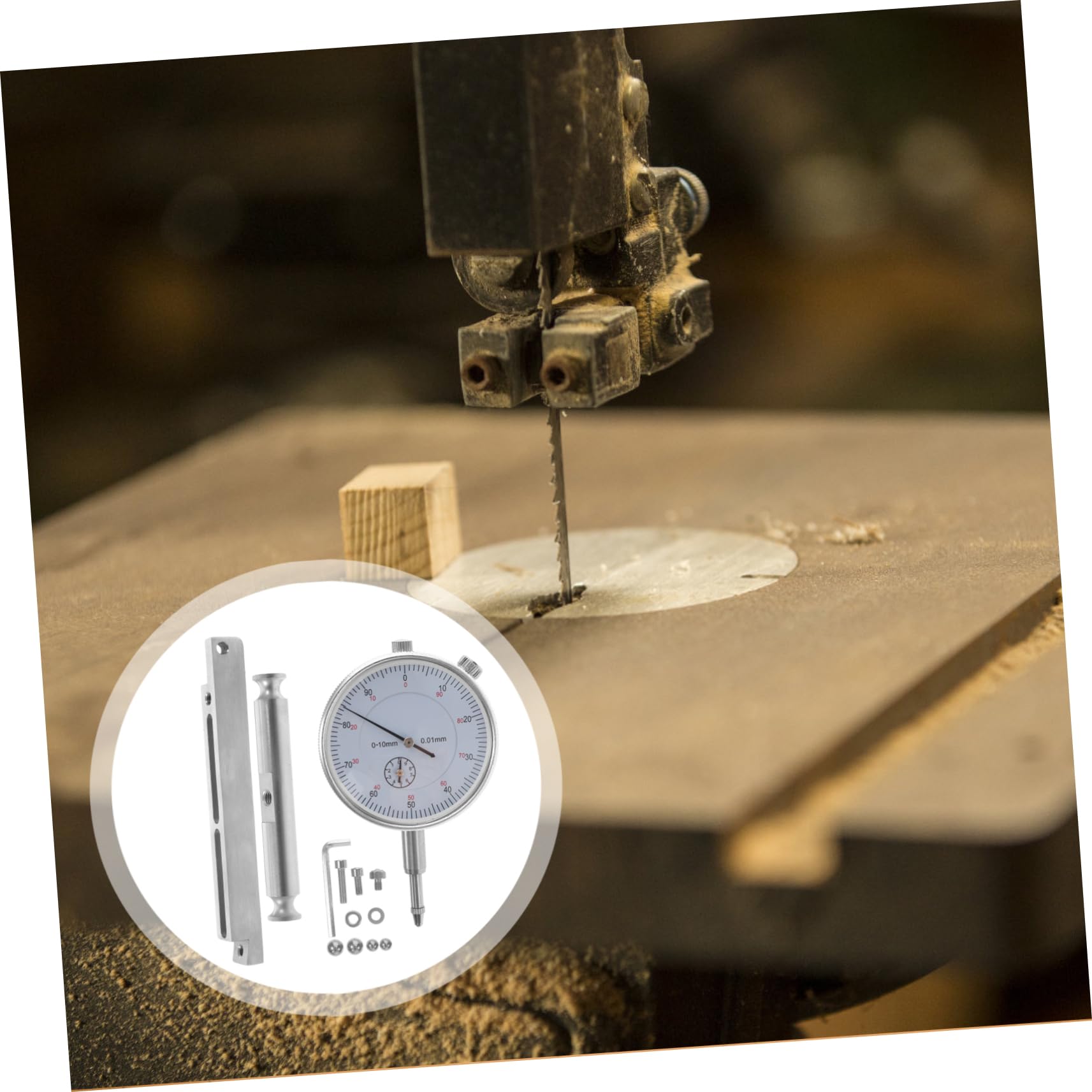 Precision Saw Gauge Table Saw Alignment Tool with Dial Indicator - Stainless Steel Fence System for Accurate Table Saw Miter Gauge & Sled Alignment | Perfect for Woodworking, Cabinet Making, and DIY Projects