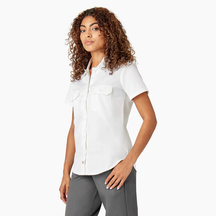 Women's 574 Original Work Shirt - Classic White Cotton Button-Down Shirt for Casual & Office Wear | Perfect for Business Casual, Everyday Outfits & Layering
