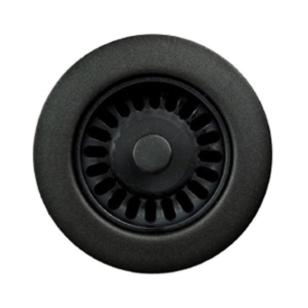 Houzer 190-9565 Preferra Kitchen Drain Strainer - Matte Black Finish | Rust-Resistant Stainless Steel Basket | Perfect for Sinks, Basins & Utility Drains