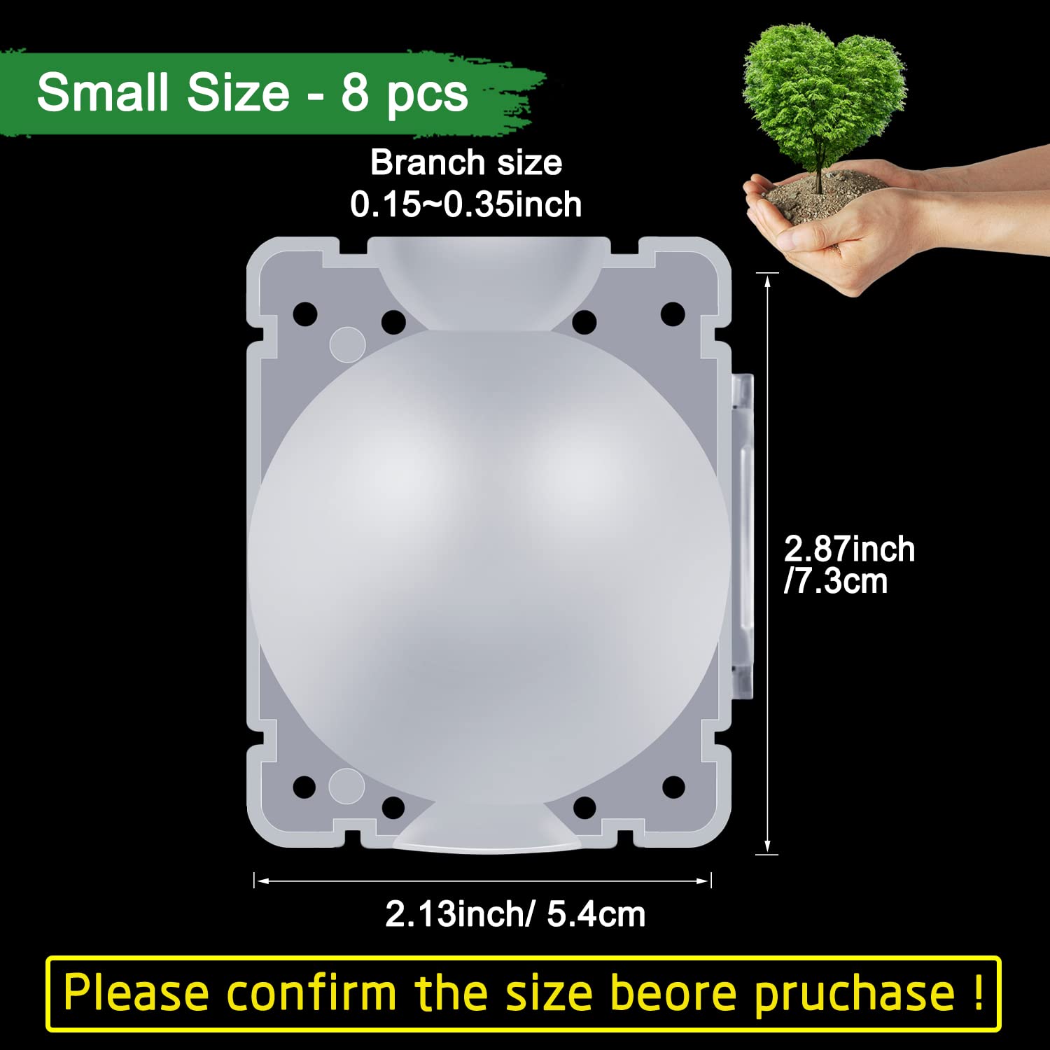 8 Pcs Air Layering Pods - Transparent Plant Rooting Grow Propagation Balls for Grafting & Cutting | Rooting Device for Indoor/Outdoor Plants, Gardening & Hydroponics