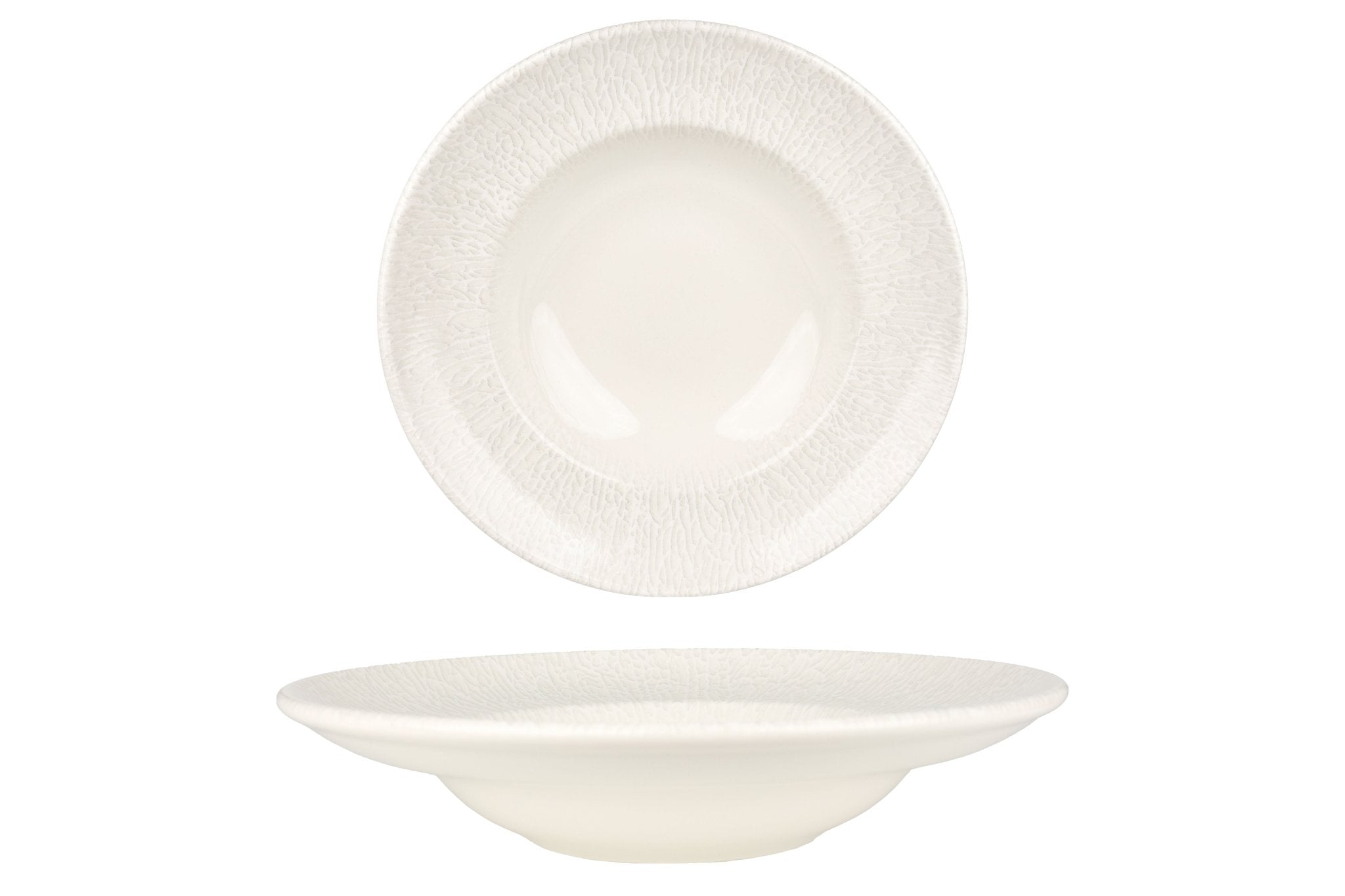 Premium Radix Pasta Plate 27cm (450cc) - Durable Porcelain Dinner Plate for Italian Cuisine, Perfect for Restaurants, Home Dining & Entertaining Guests