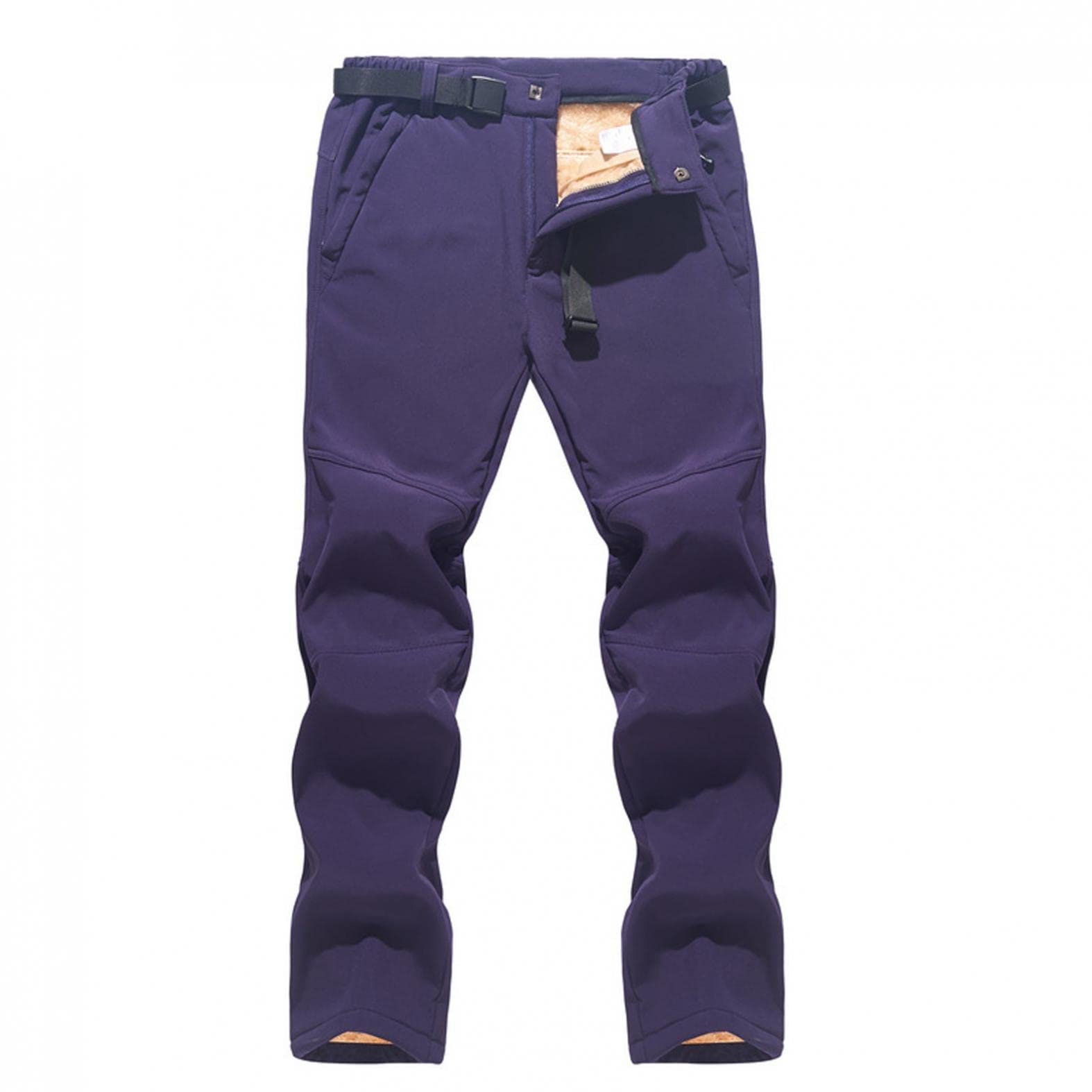 Men's Waterproof Windproof Ski Pants - Winter Warm Insulated Snow Pants with Fleece Lining & Cargo Pockets for Outdoor Activities | Perfect for Skiing, Snowboarding & Cold Weather Adventures