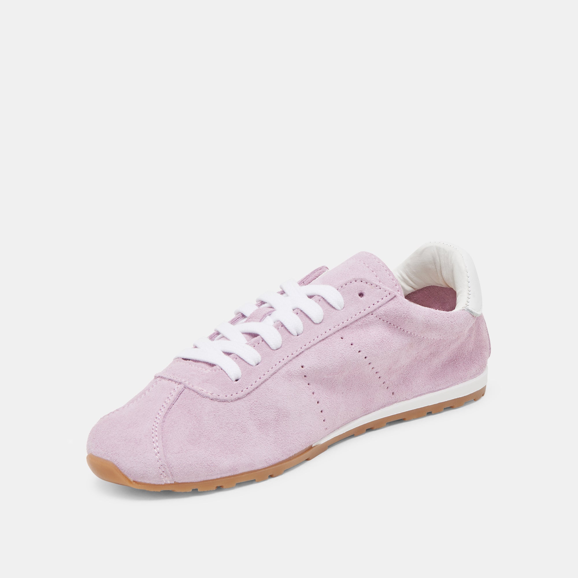 SERINA Women's Lavender Suede Sneakers - Comfortable Casual Walking Shoes for Running, Gym & Everyday Wear
