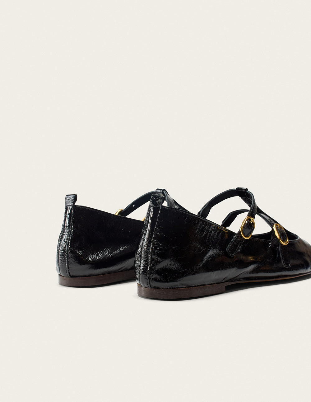 Ballerina Flats Sira - Black Pleated Leather Shoes for Women | Comfortable & Stylish for Work, Office & Casual Wear