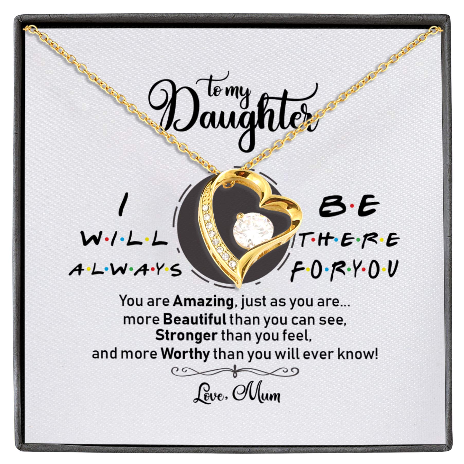 Forever Love Pendant Necklace - Heartfelt Gift for Daughter on Wedding, Birthday & Christmas