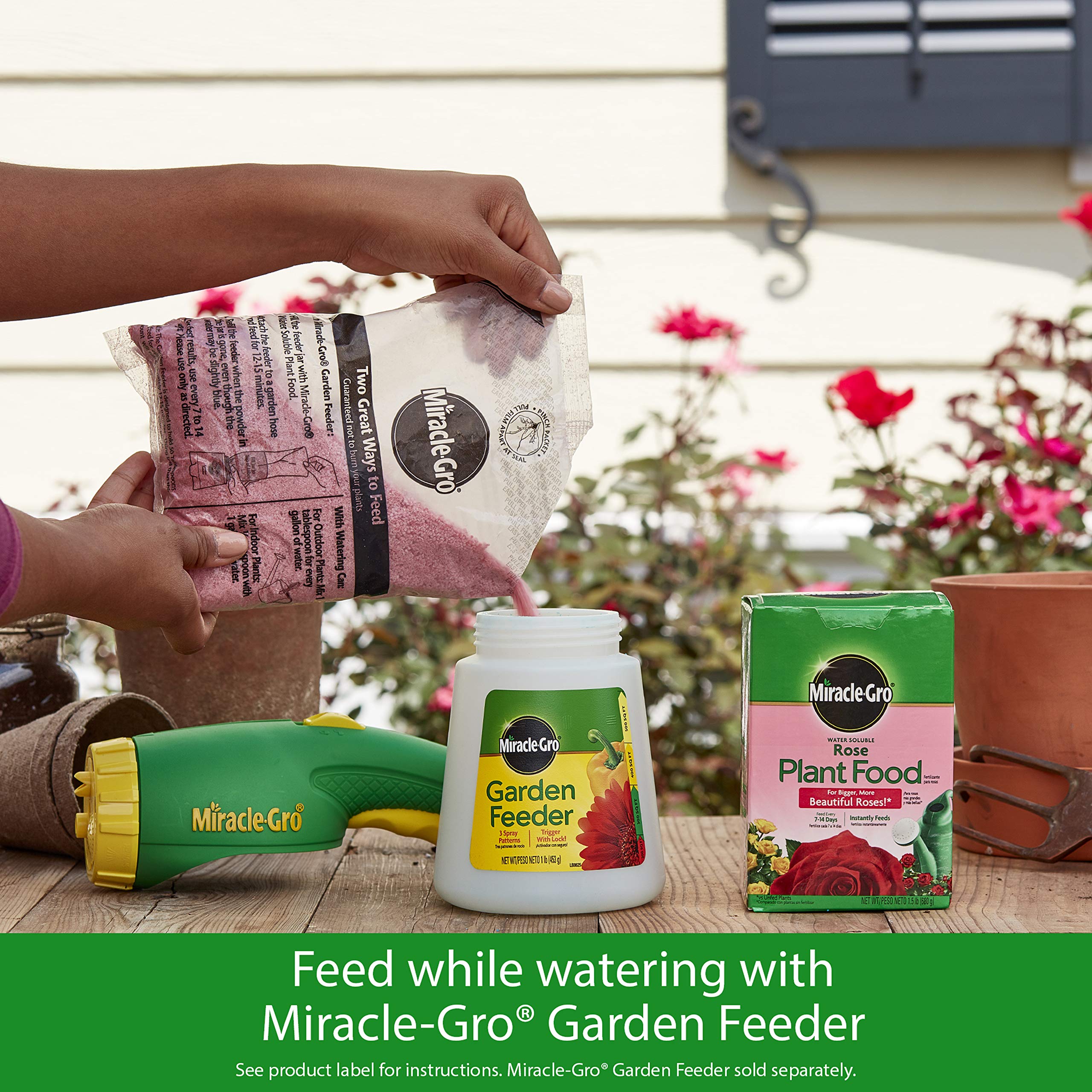 Miracle-Gro Rose Plant Food Fertilizer - 1.5 lb (6 Pack) for Healthy Roses - Perfect for Garden Roses, Potted Roses & Flower Beds