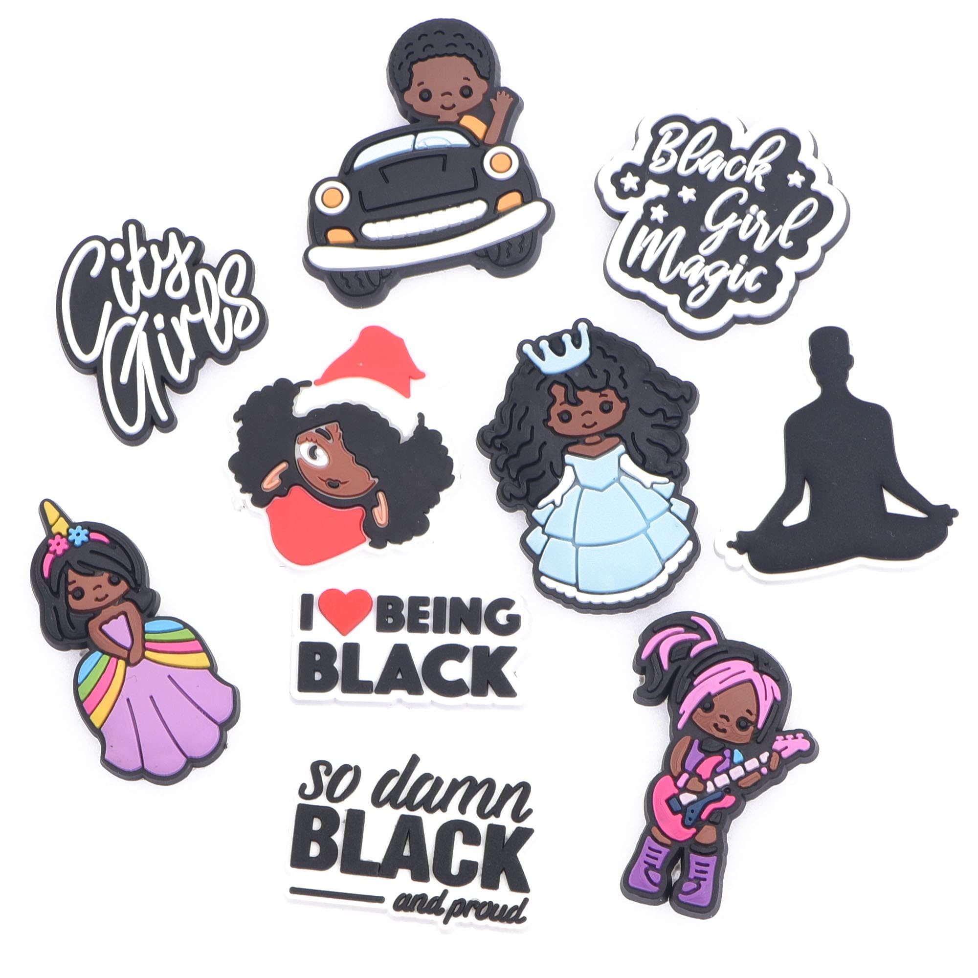 UNN Black Lives Matter Shoe Charms - Decorative Accessories for Kids, Girls, Women | Birthday Gifts, Party Supplies | Perfect for Sneaker Customization & Social Justice Events