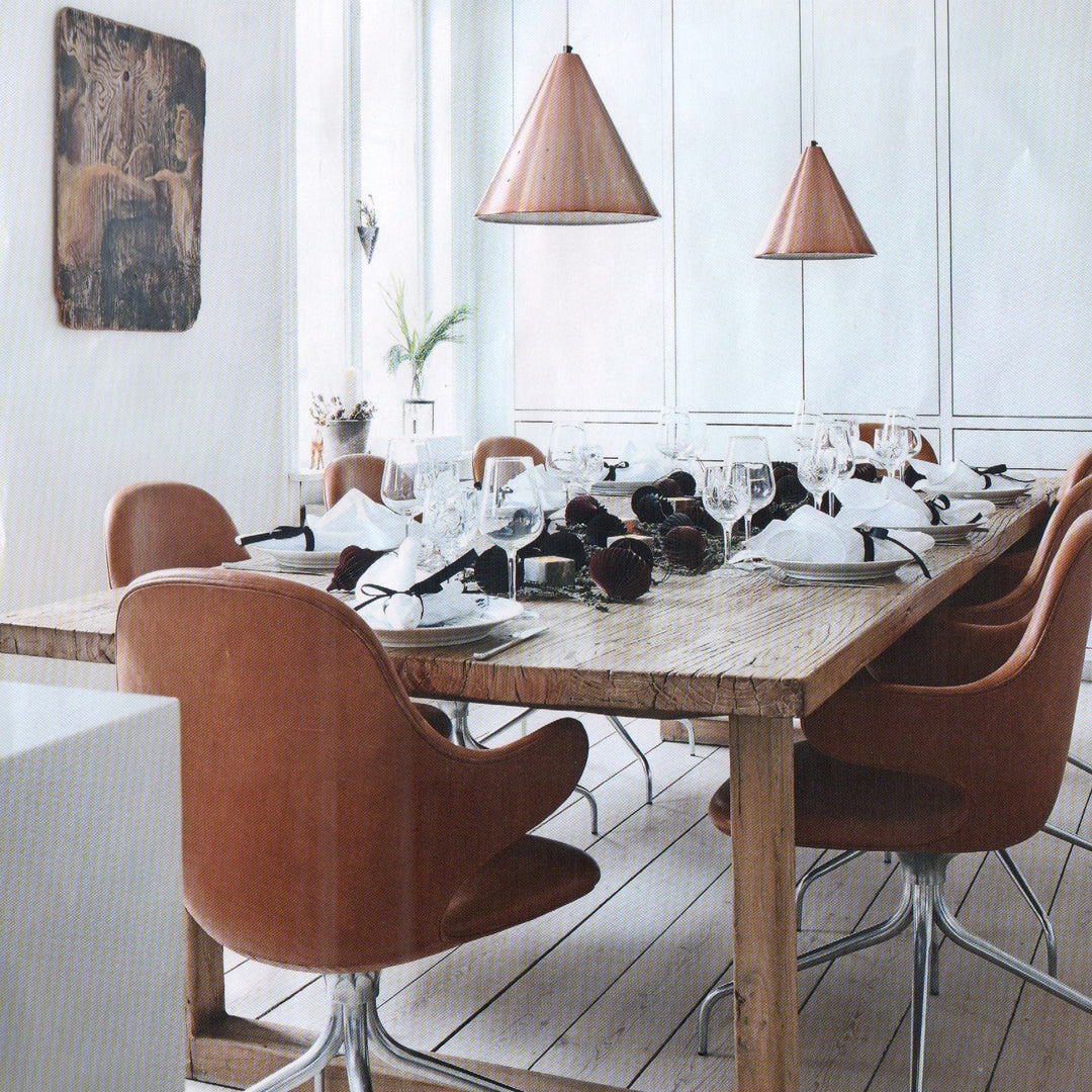 Hayon Catch Chair JH2 with Swivel Base by &Tradition - Modern Scandinavian Design for Living Room, Office, or Lounge Areas