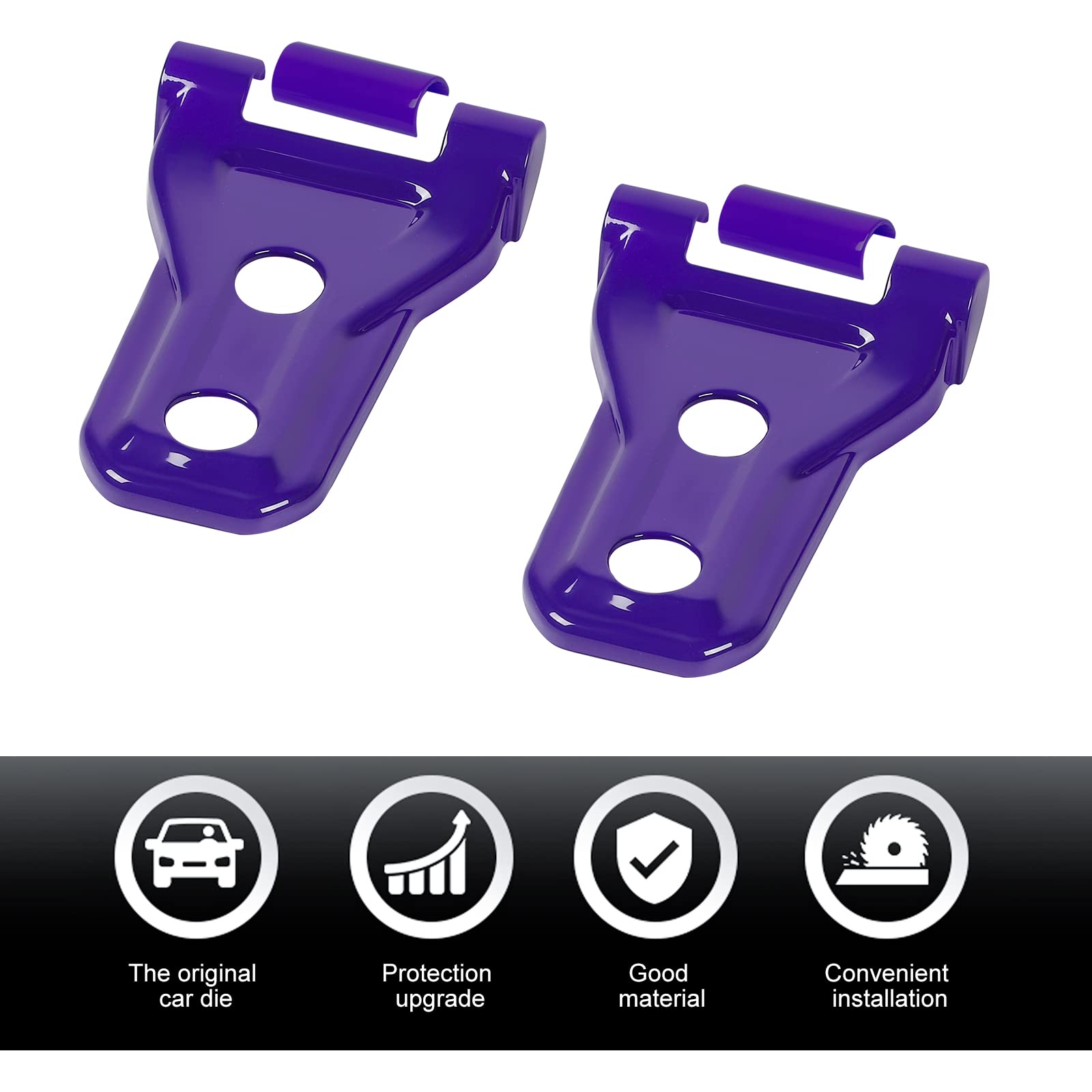 Hoolcar Purple Engine Hood Hinge Cover for 2018-2021 Jeep Wrangler JL JLU & Gladiator JT - Exterior Decoration Accessories | Off-Road & Car Show Customization Upgrade