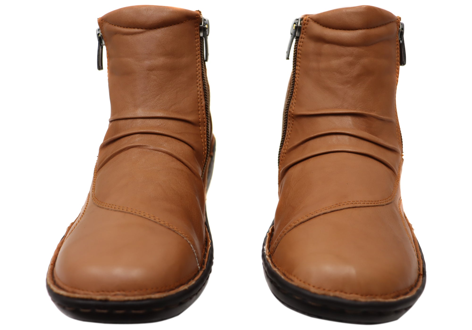 Orizonte Talun Women's European Comfortable Leather Ankle Boots - Stylish & Soft for Walking, Work & Casual Outfits