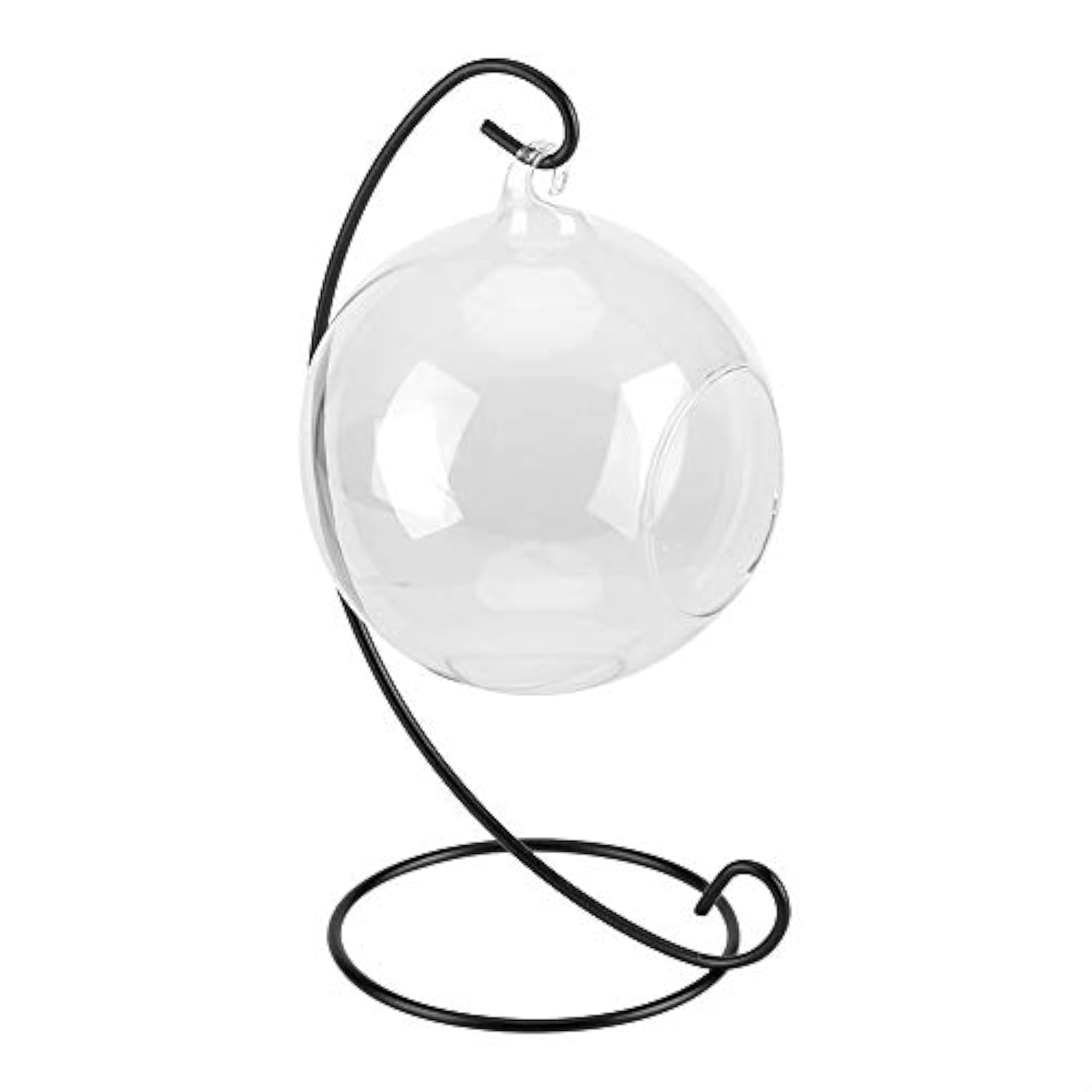 Large Hanging Glass Air Plant Terrarium - Succulent Planter Globe with Micro Landscape Display for Home, Office Decor | Perfect for Tabletop, Shelf, or Wall Decoration