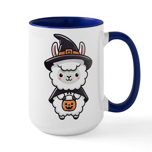White/Navy Inside - Cute Halloween Llama