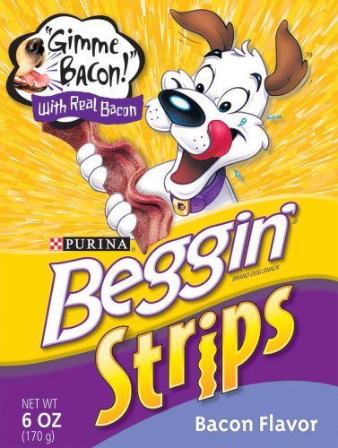 Beggin' Strips Bacon Flavor Dog Treats - 6oz Bags (Pack of 10) | Crunchy Dog Snacks for Training, Rewards & Dental Health | Perfect for Small, Medium & Large Dogs