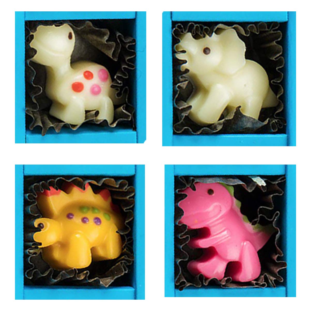 Premium Silicone Candy & Chocolate Molds Set with 3 Dinosaur Shapes - Perfect for Ice Cubes, DIY Treats, Baking Decorations, and Party Desserts