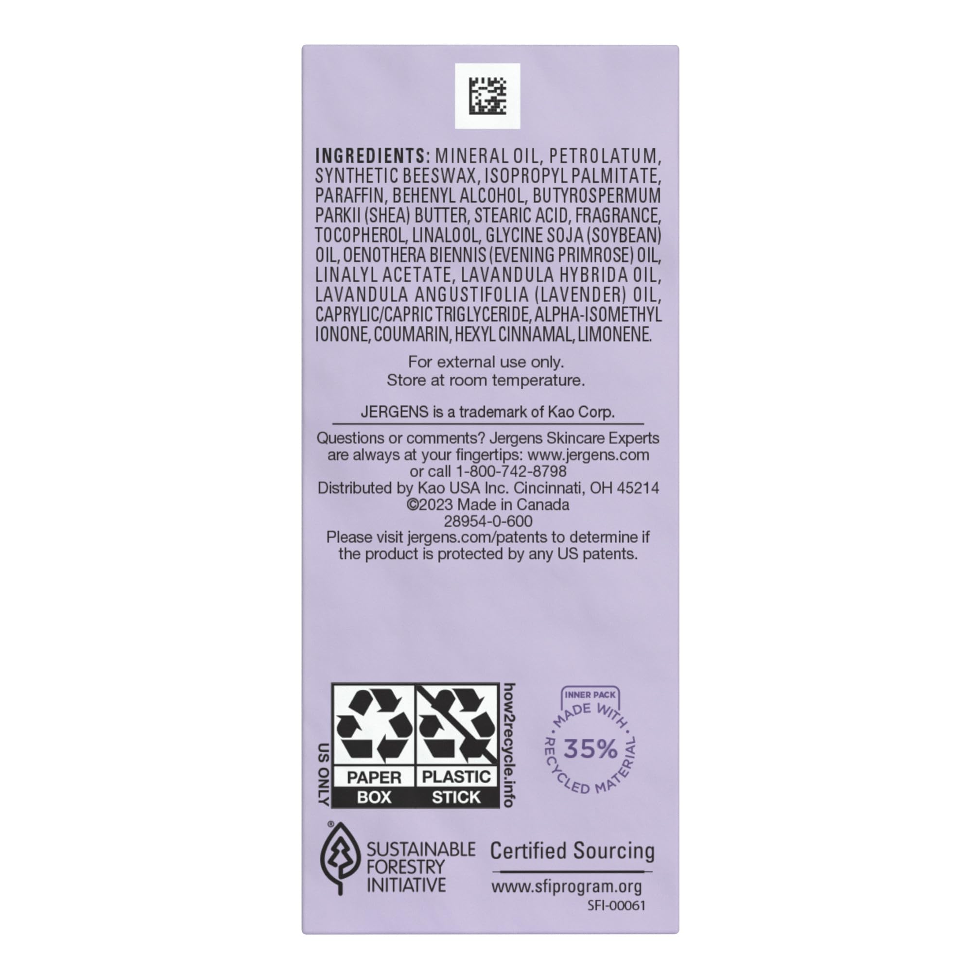 Jergens Sleep Stick Restful Blend Essential Oil Balm - Lavender & Evening Primrose Aromatherapy for Relaxation & Better Sleep, 0.9 Oz - Perfect for Nighttime Routine, Travel & Stress Relief