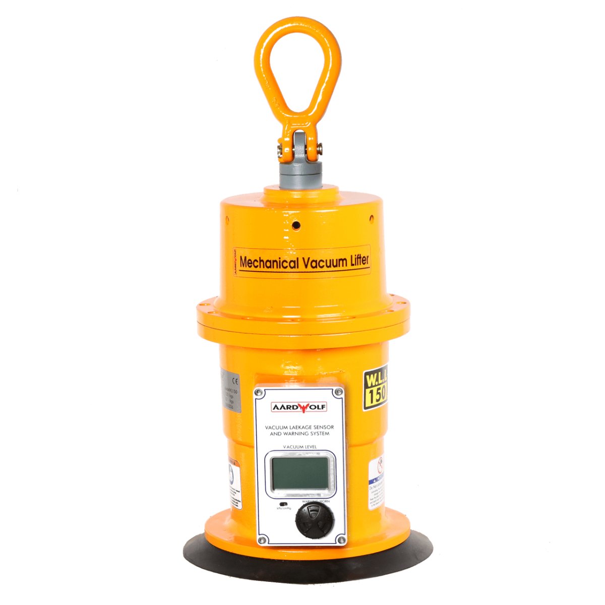 Aardwolf Mono 150 Mechanical Vacuum Lifter - Heavy Duty Suction Cup for Glass, Stone & Metal - Perfect for Construction, Manufacturing & Warehouse Material Handling