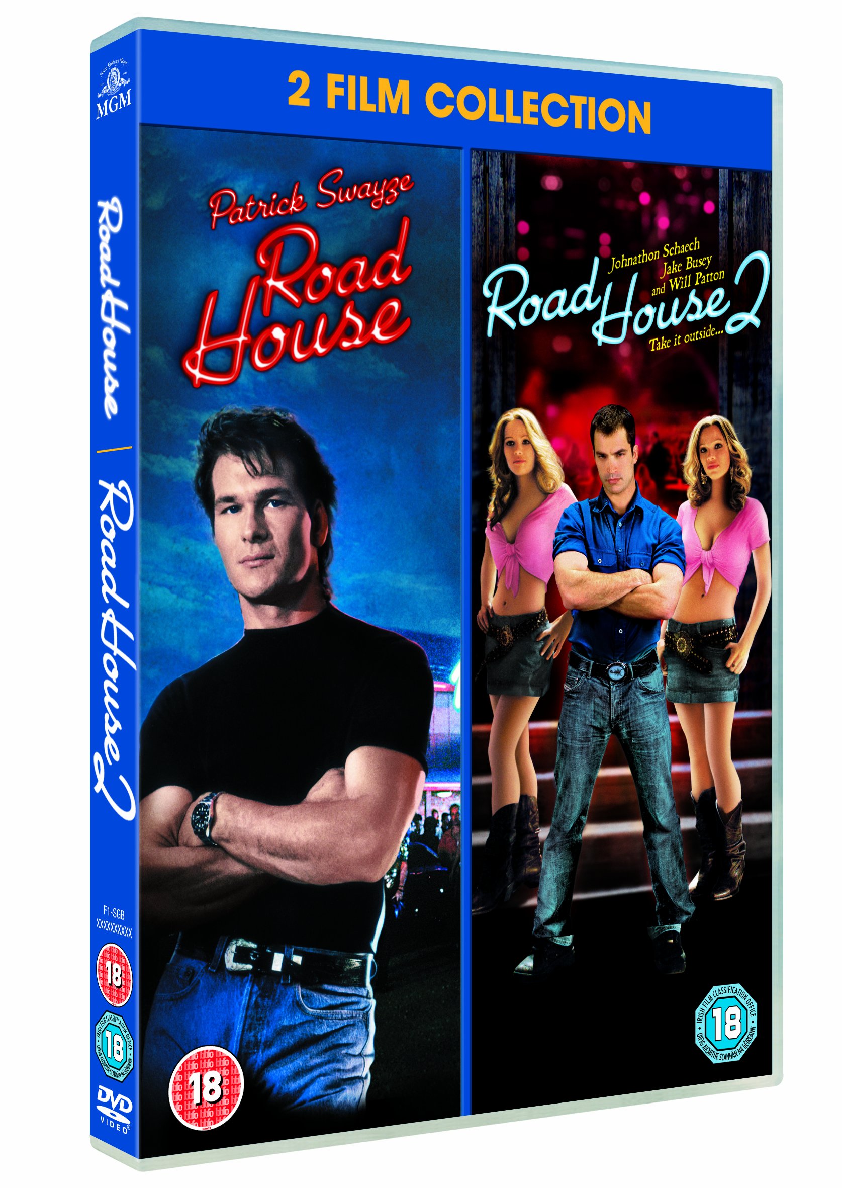 Road House & Road House 2 Double Feature DVD Set - Patrick Swayze Action Movies Collection (1989) - Perfect for Movie Nights and Action Film Lovers