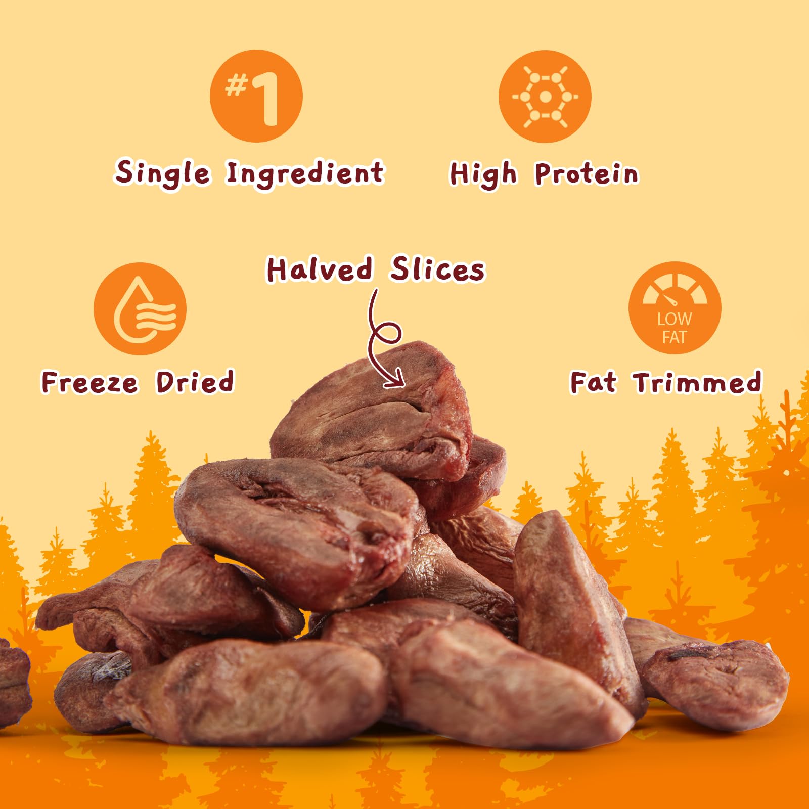 Premium Freeze-Dried Chicken Hearts for Dogs & Cats - Single Ingredient High Protein Pet Treats, Training Rewards & Food Topper (7.76 oz) - Perfect for Training, Bonding & Mealtime Enhancement