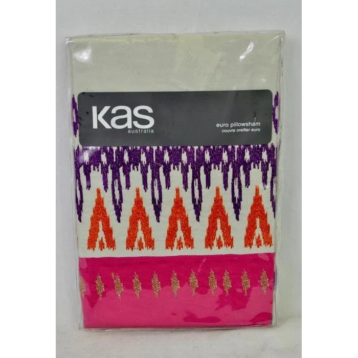 Premium Anaya European Pillowcase by KAS - Luxury 100% Cotton Pillow Cover for Bedroom Decor, Home Textile & Hotel Use