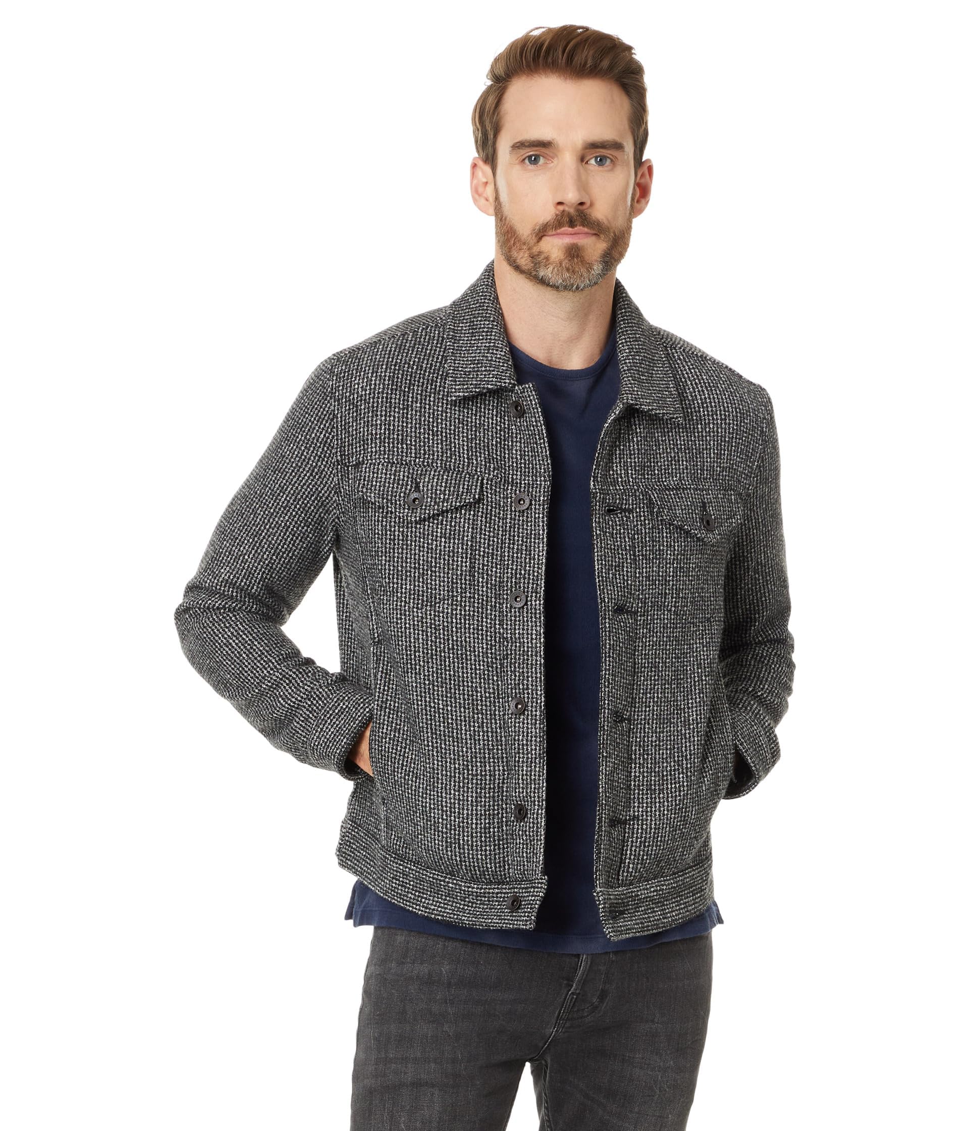 John Varvatos Men's Evans Leather Jacket - Premium Biker Style for Casual & Night Out Wear