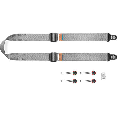 Peak Design SL-AS-3 Slide Camera Strap (Ash) - Adjustable & Comfortable DSLR/Mirrorless Camera Neck Strap for Photographers - Perfect for Travel, Hiking & Outdoor Photography