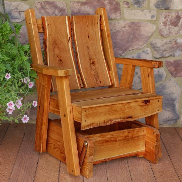 A & L Furniture Blue Mountain Timberland Glider Chair - Comfortable Rocking Recliner for Nursery, Living Room & Patio - Perfect for Relaxing, Nursing & Reading