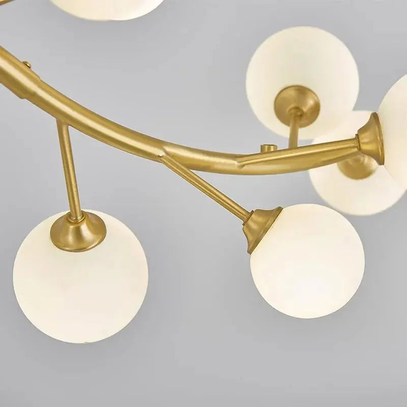 13 Light Gold Tree Branch Pendant Chandelier - Modern Rustic Ceiling Light Fixture for Dining Room, Living Room & Bedroom Decor