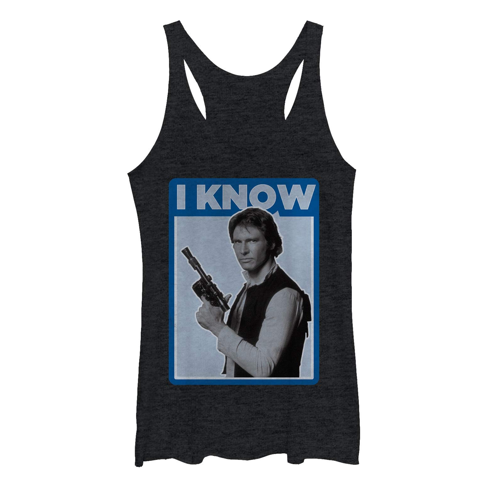 Women's Star Wars Han Solo 'I Know' Quote Racerback Tank Top - Perfect for Cosplay, Conventions & Everyday Fandom Fashion
