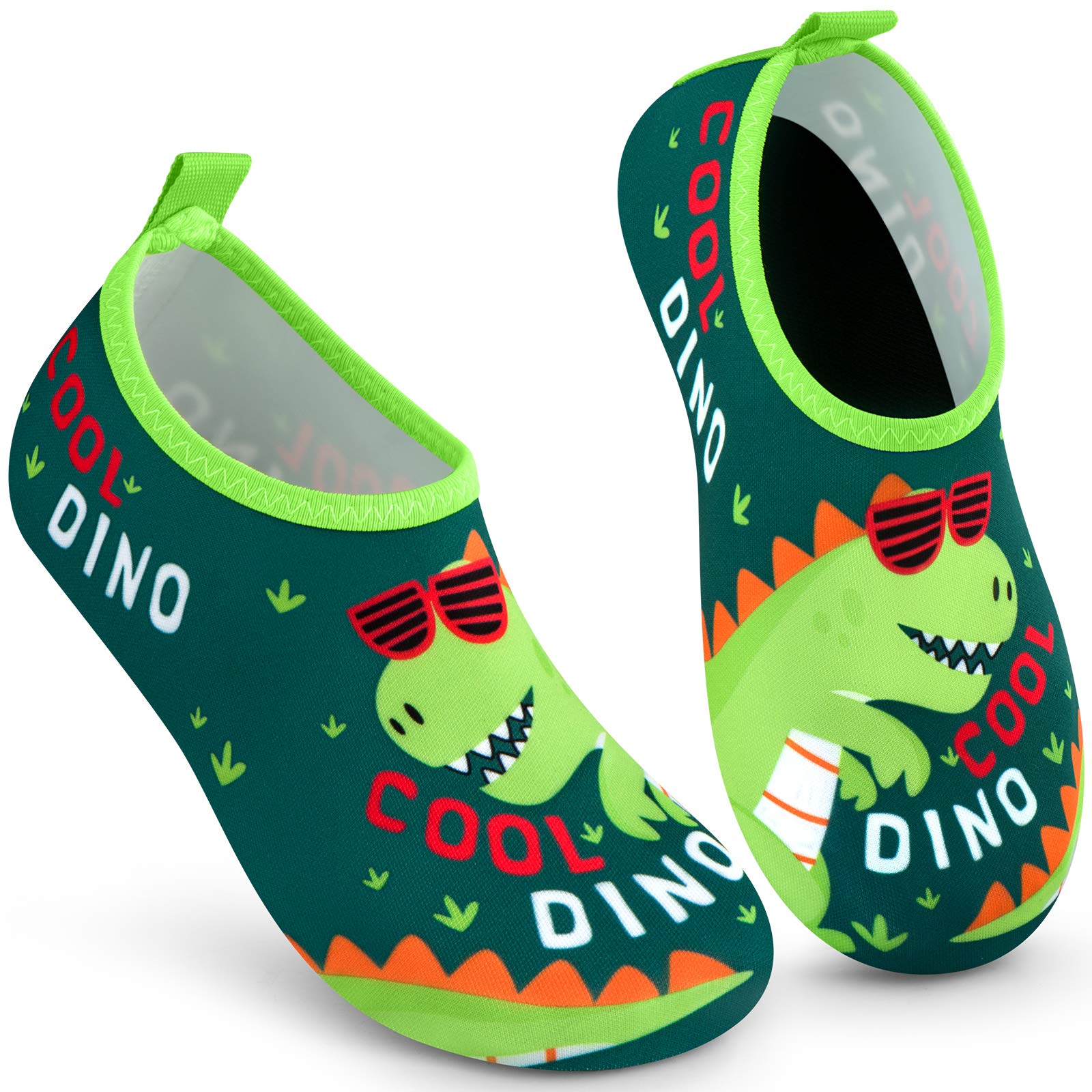 Sunnywoo Kids Water Shoes for Boys & Girls - Quick Dry Non-Slip Aqua Socks for Swimming, Beach, Pool & Outdoor Sports - Barefoot Water Skin Shoes for Toddlers & Children