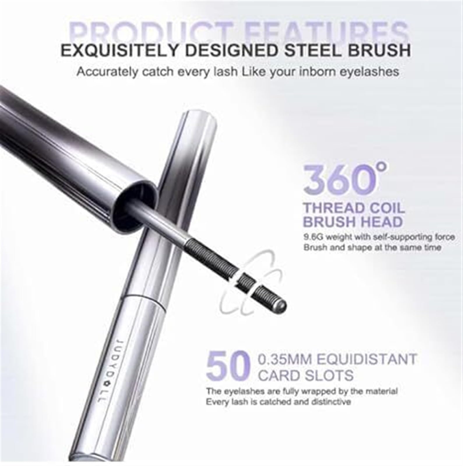 Sophia Belle Iron Wand Mascara 2025 - Black Washable Metal Mascara Wand for 3D Curling Eyelashes, Waterproof & Smudge-Proof - Perfect for Daily Makeup, Special Occasions & Professional Use