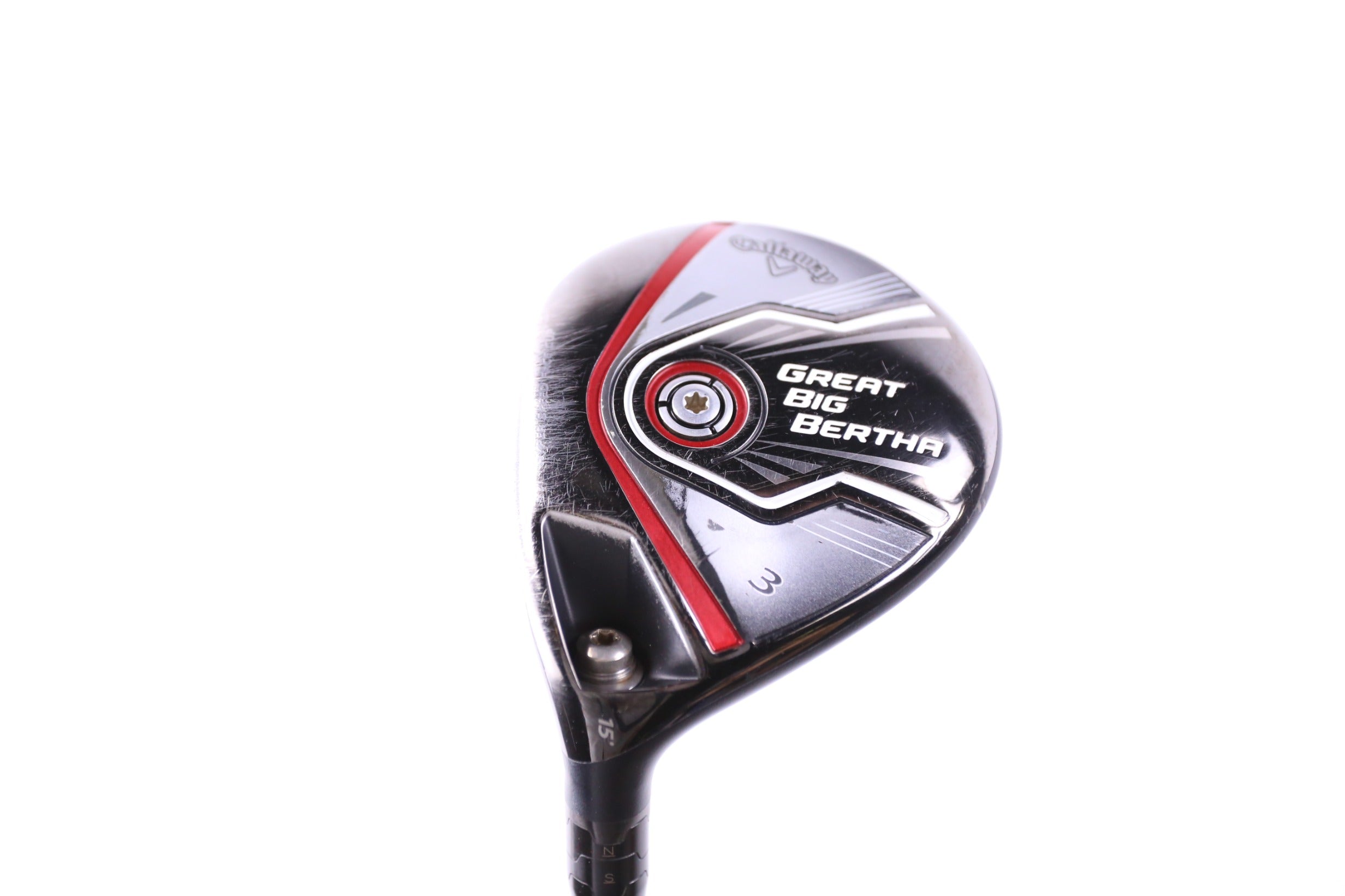 Used Callaway Great Big Bertha 3 Wood Left Handed 15° Stiff Flex Golf Club - Perfect for Left-Handed Golfers on the Fairway