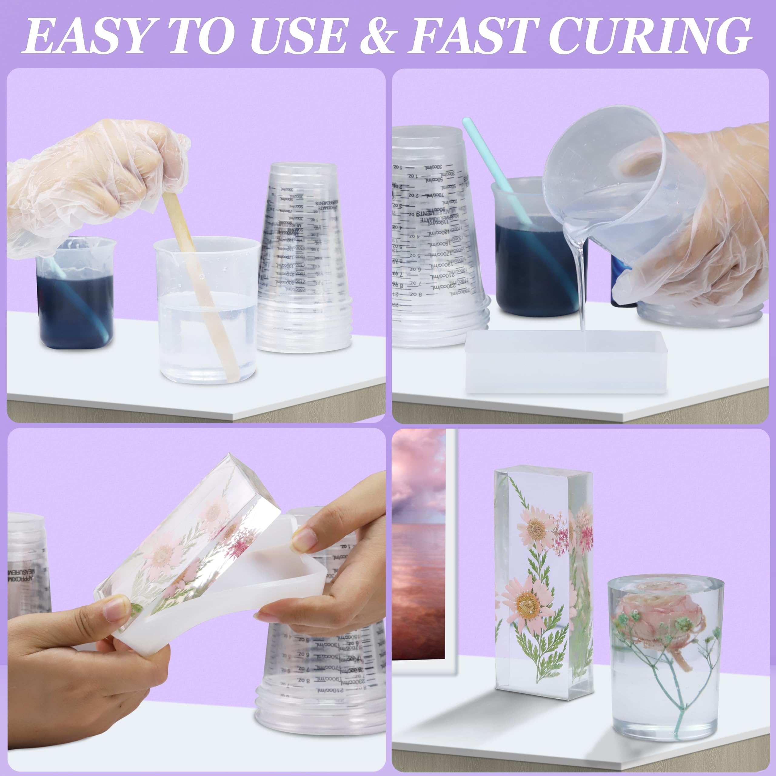 Alida 1 Gallon Crystal Clear Epoxy Resin Kit - No Yellowing, No Bubbles, Self-Leveling 1:1 Mix for DIY Jewelry, Tumbler Cups, Table Tops & Art Casting - Perfect for Resin Crafts, River Tables, Coasters & Home Decor Projects
