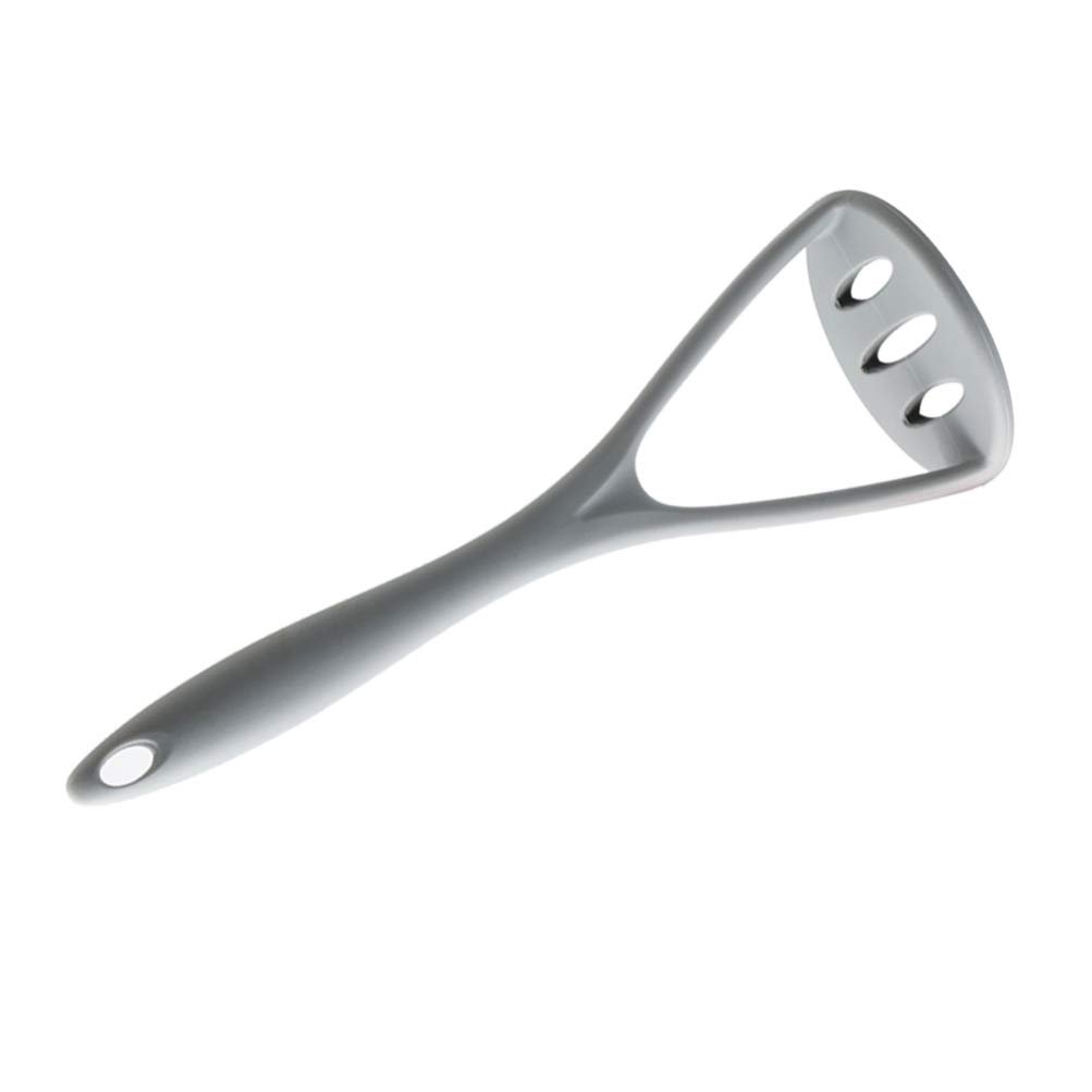 DOITOOL Silicone Coated Potato Masher - Non-Scratch Kitchen Tool for Mashing Potatoes, Vegetables & Fruits - Durable & Safe Cooking Utensil - Perfect for Mashed Potatoes, Baby Food & Baking (Grey)
