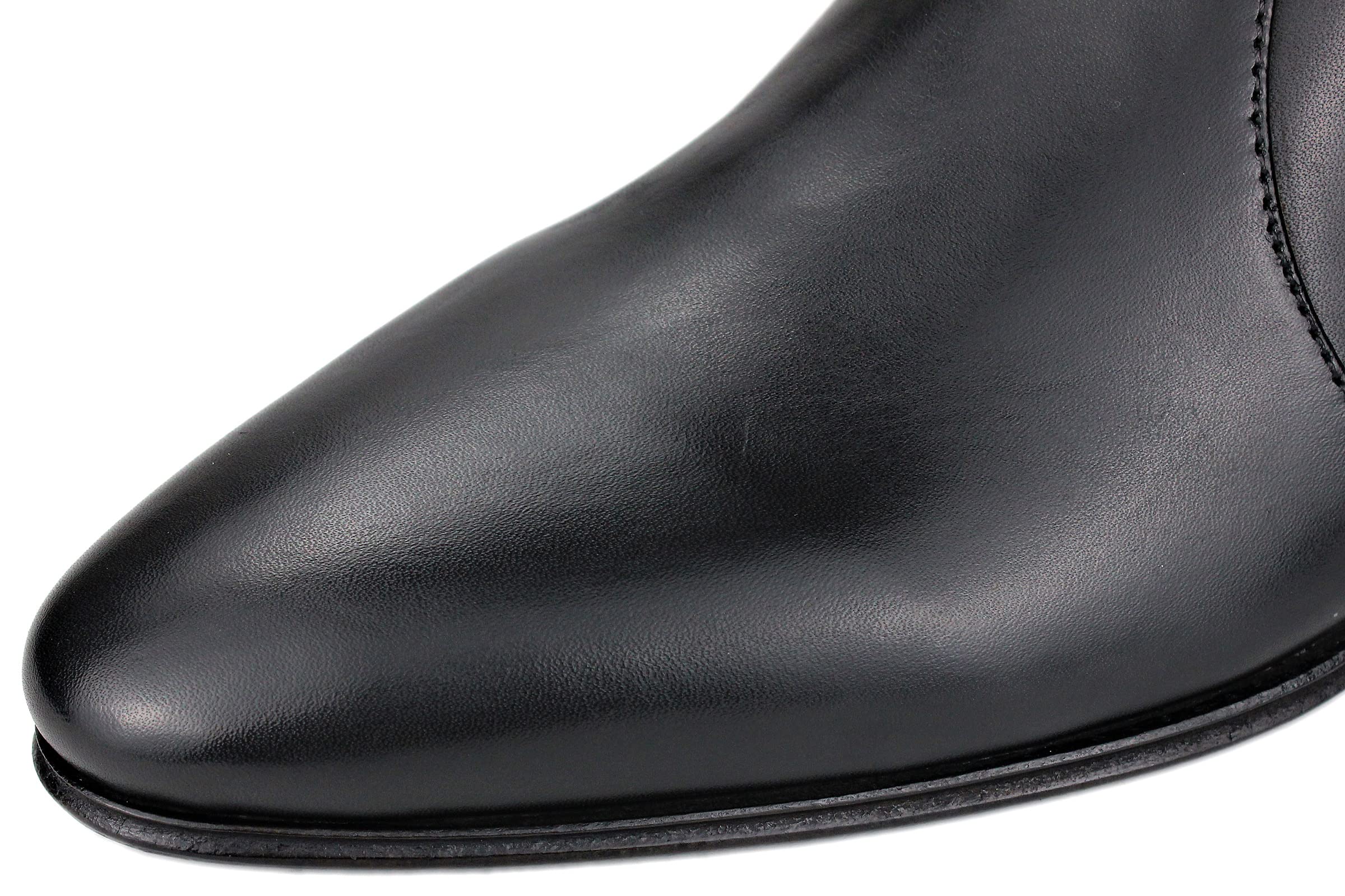 OSSTONE Men's Chelsea Ankle Boots - Genuine Leather Chukka Boots with Casual Heel for Retro Dress Style | Comfortable & Stylish for Work, Date Night & Outdoor Activities