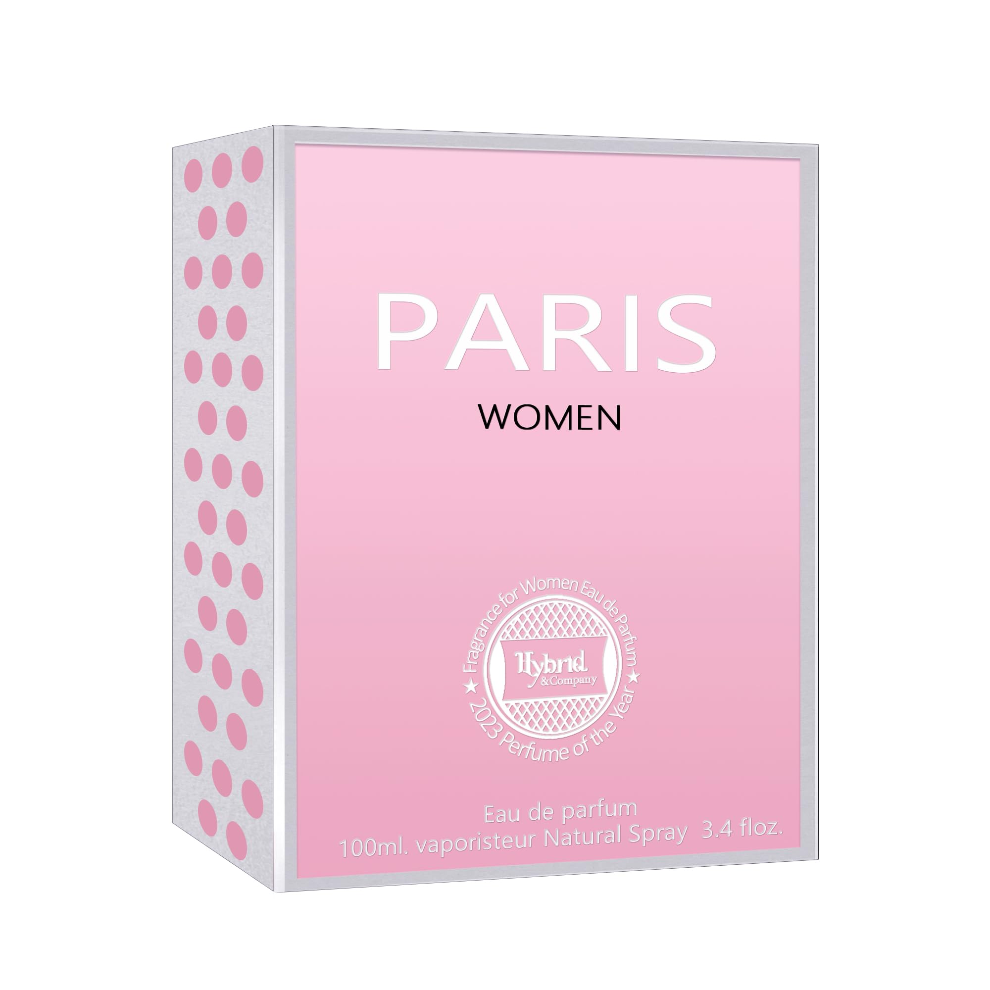 Hybrid & Company Paris Women's Romantic Sensual Perfume Eau de Parfum 3.4 Fl Oz - Long Lasting Floral Fragrance for Date Night, Evening Events & Special Occasions