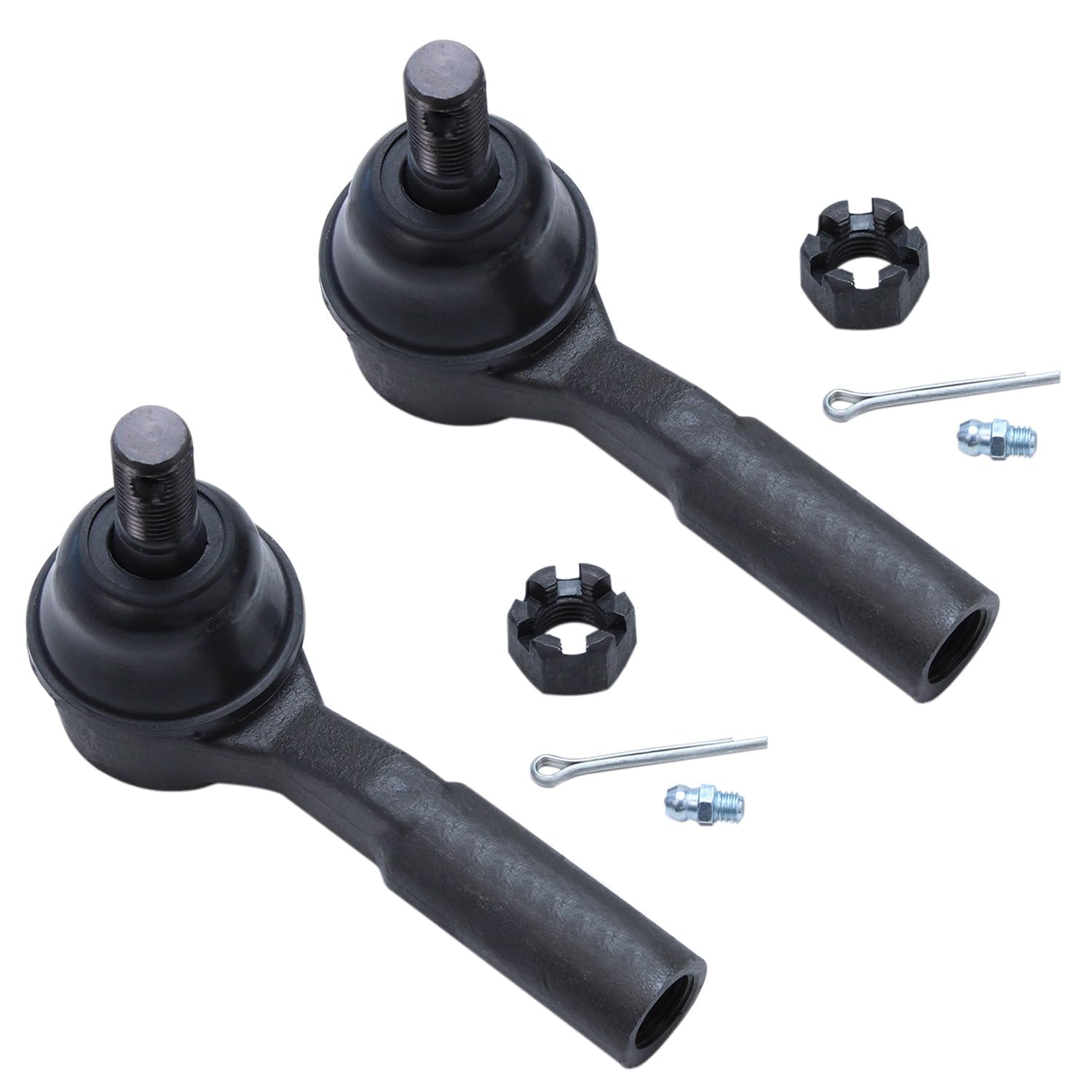 Detroit Axle - Front Wheel Hub & Bearing Assembly + 16mm Thread Inner & Outer Tie Rod Replacement Kit for 2009-2012 GMC Canyon & Chevy Colorado (RWD, Coil Suspension with ABS) - 6pc Set - Perfect for Off-Roading, Daily Driving & Suspension Repair