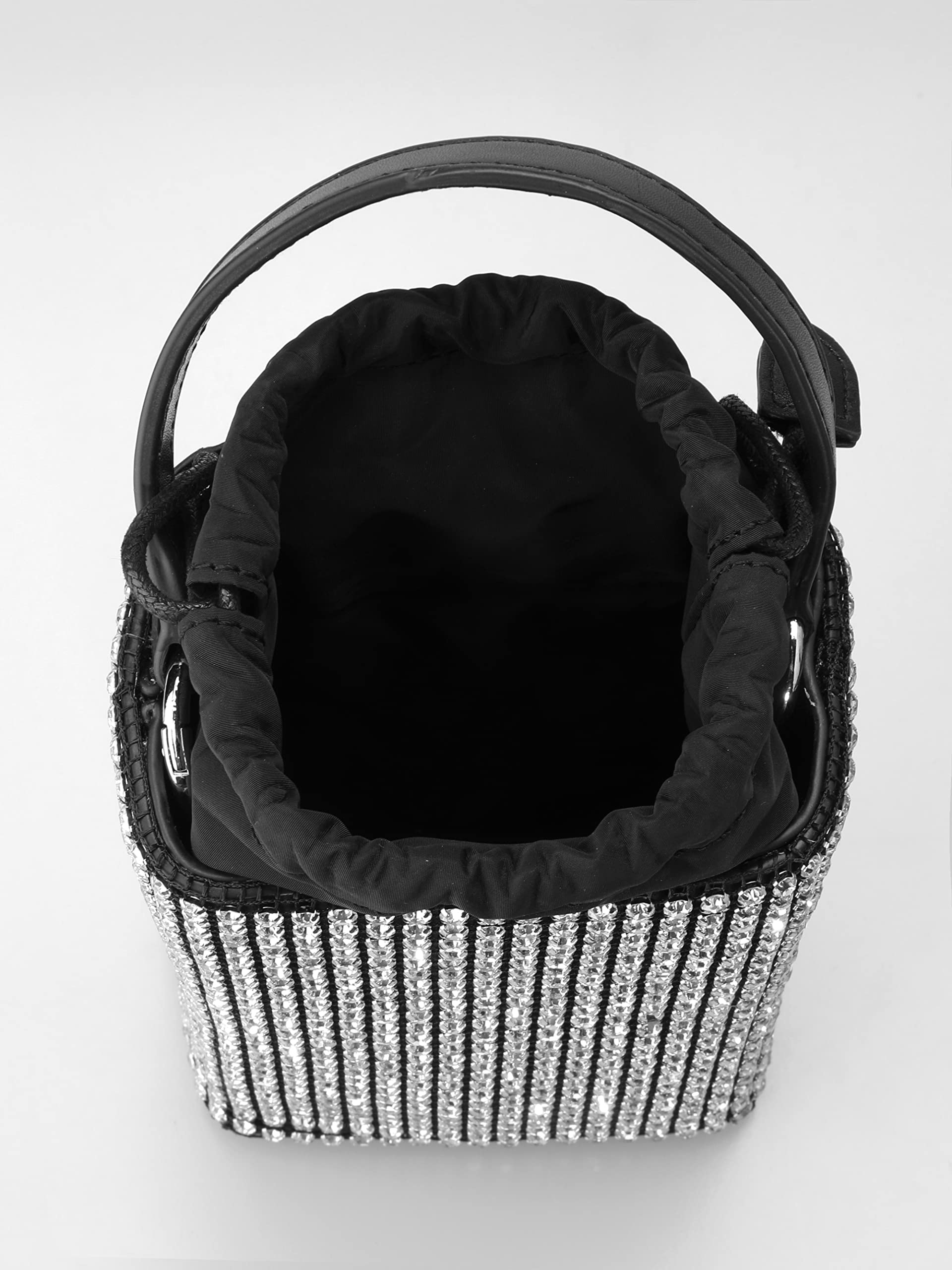 Sparkly Rhinestone Evening Bag for Women - Elegant Silver Clutch Purse for Parties, Weddings & Special Occasions