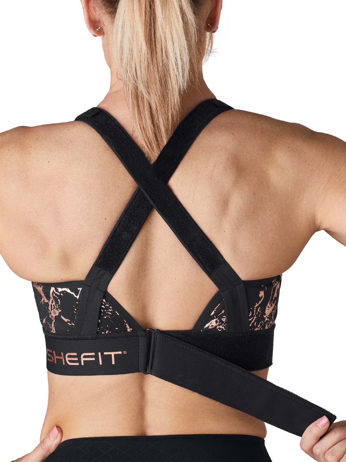 SHEFIT Flex Sports Bra for Women - Medium Impact Workout Bra with Adjustable Support - Perfect for Running, Yoga & Gym Fitness Activities