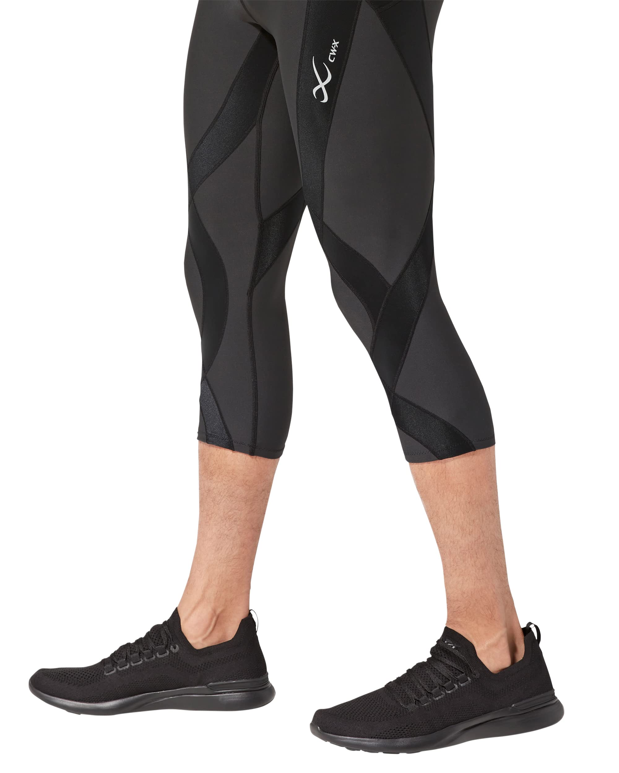 CW-X Men's Endurance Generator Insulator 3/4 Compression Tights - Joint & Muscle Support Base Layer for Skiing, Running, Cycling & Cold Weather Workouts