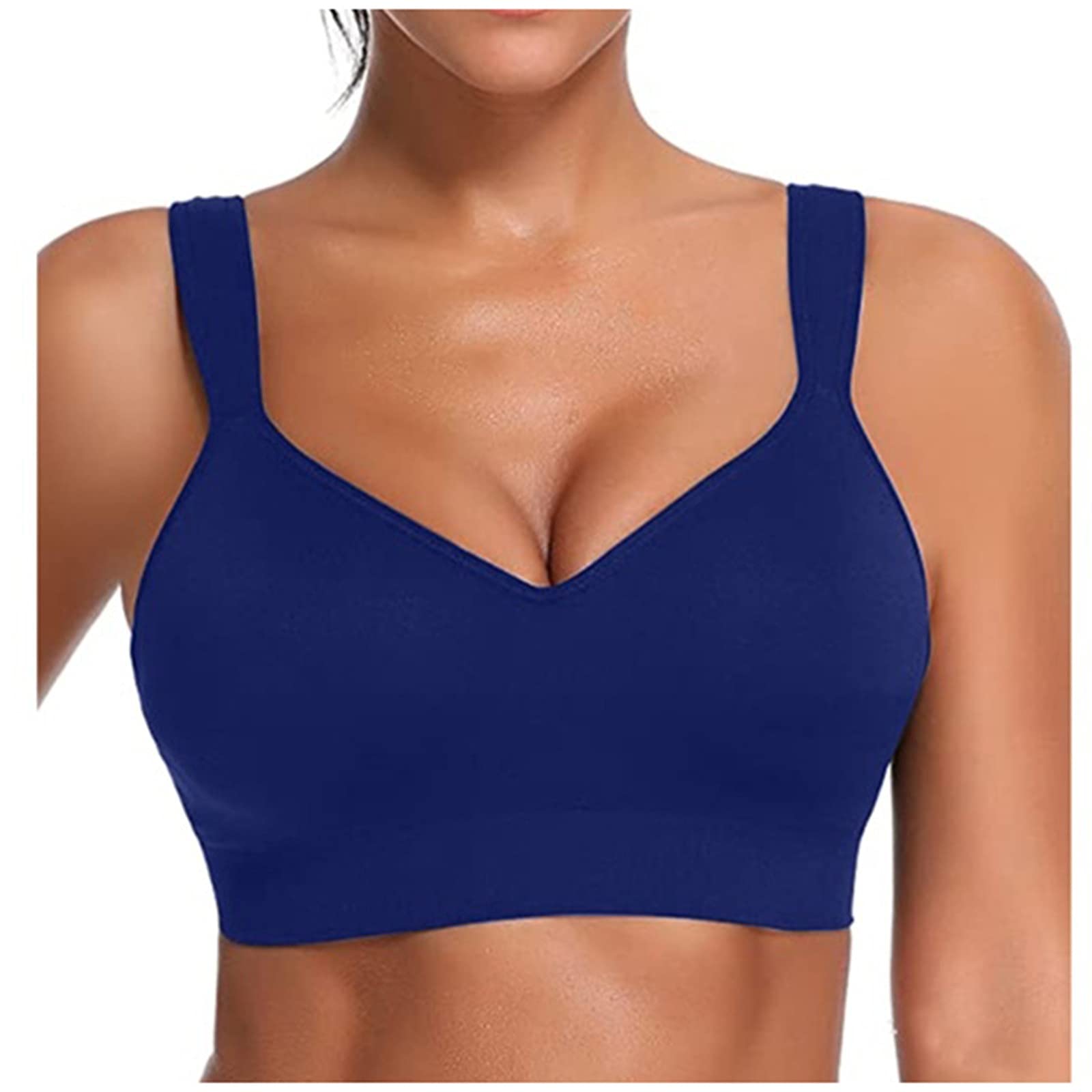 Women's Seamless Sports Bra - Wireless, Non-Padded, High Support for Running, Yoga & Gym Workouts - Comfortable Breathable Activewear for Women