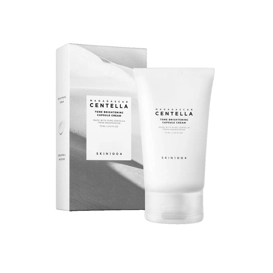 SKIN1004 Madagascar Centella Tone Brightening Capsule Cream 75ml | Hydrating & Brightening Face Moisturizer for Even Skin Tone - Perfect for Daily Skincare & Night Routine