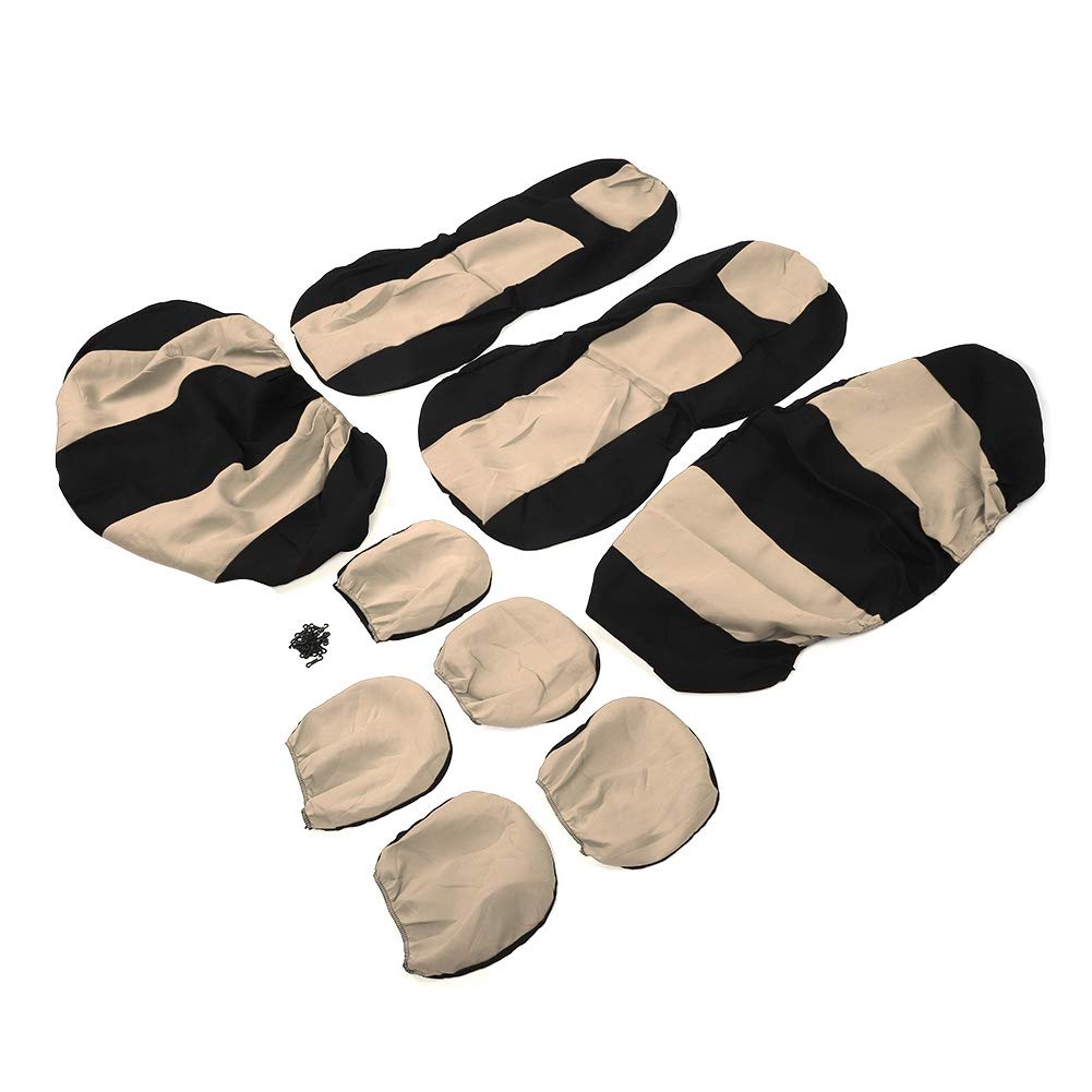 Universal 9-Piece Breathable Car Seat Cover Set - Non-Slip, Scratch-Proof Seat Protectors for 5-Seat Vehicles | Perfect for Daily Commuting, Road Trips & Interior Protection