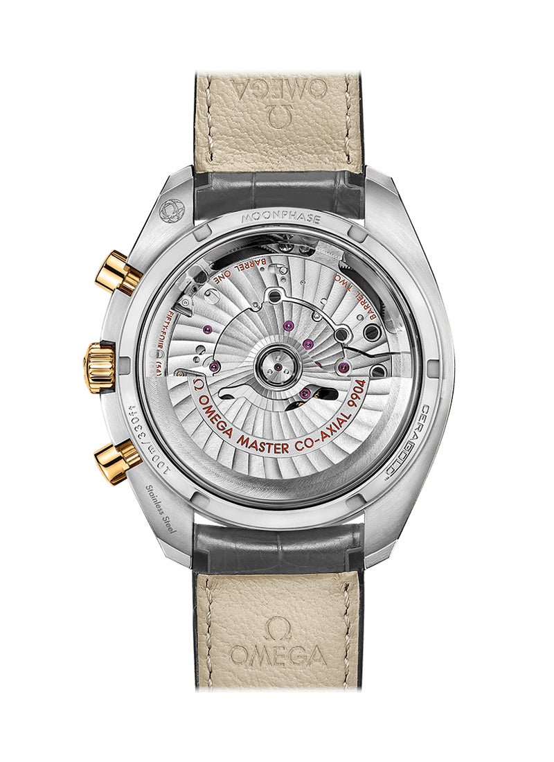 Omega Speedmaster Moonphase Chronograph Men's Watch - Stainless Steel, Ceramic & 18K Yellow Gold - Luxury Dress & Business Timepiece for Formal Occasions & Collectors