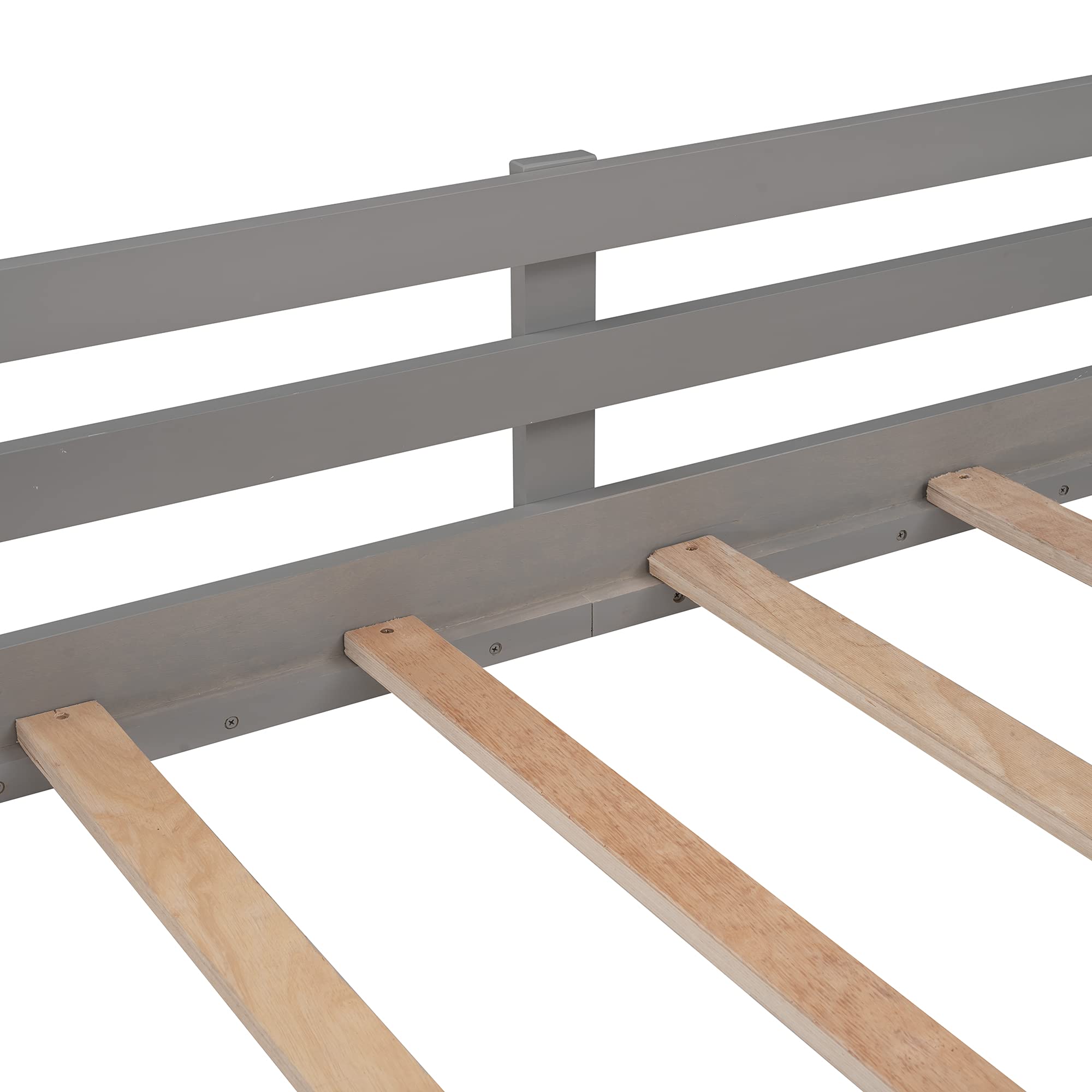 Harper & Bright Designs Twin Loft Bed with Slide - Solid Wood Kids House Bed Frame for Girls & Boys in Gray | Perfect for Small Bedrooms, Playrooms & Fun Sleepovers