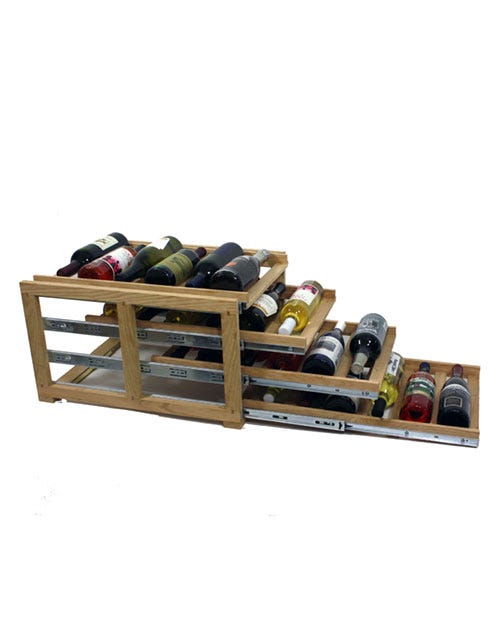 Premium Wine Slide and Store Organizer - 24 Bottle Capacity | Perfect for Wine Cellars, Bars & Home Entertaining