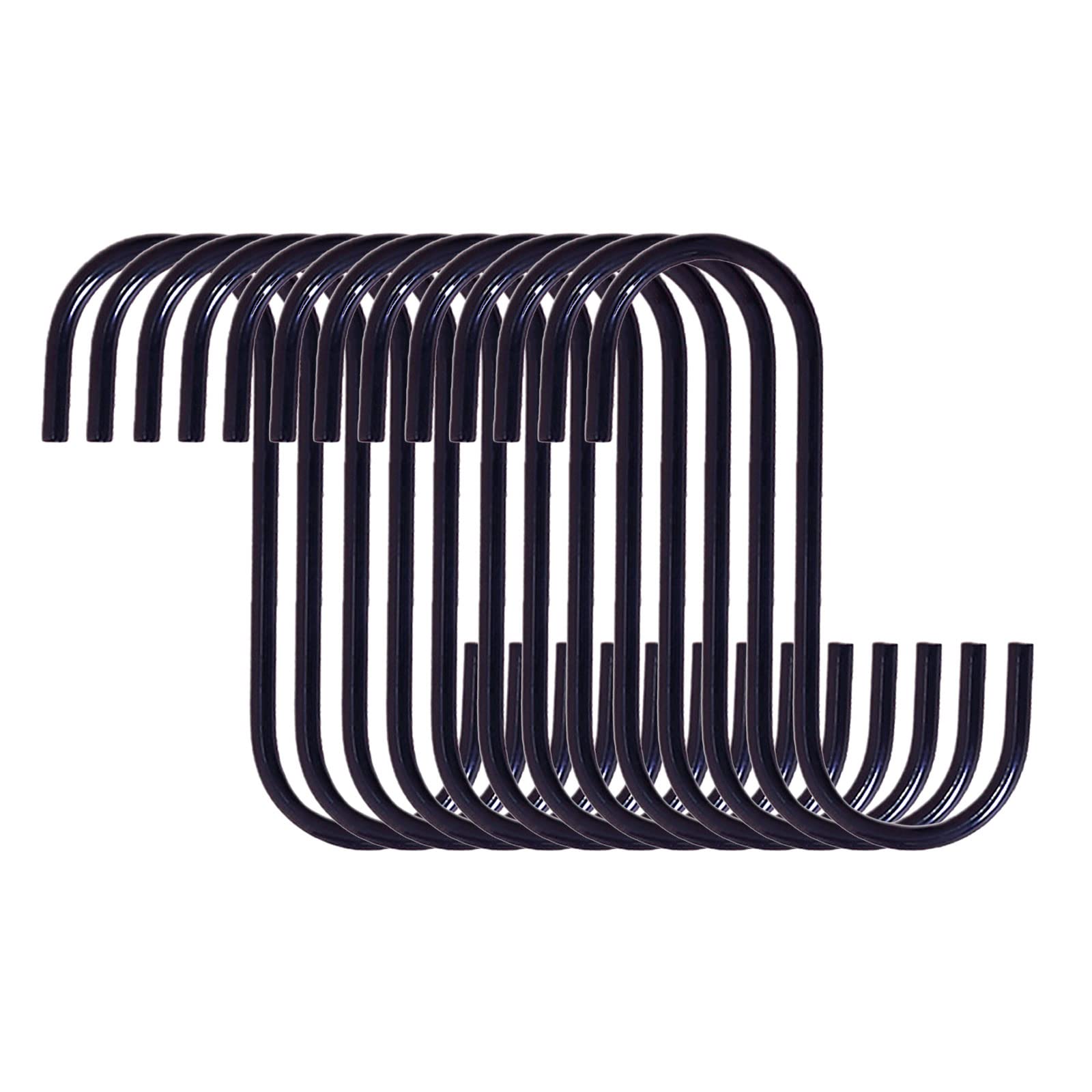 10-Pack Heavy Duty Metal S Hooks for Hanging - Sturdy Kitchen Pot Rack Hooks, Wall Organizers & Home Storage Solutions - Perfect for Hanging Pots, Pans, Towels, Plants & More