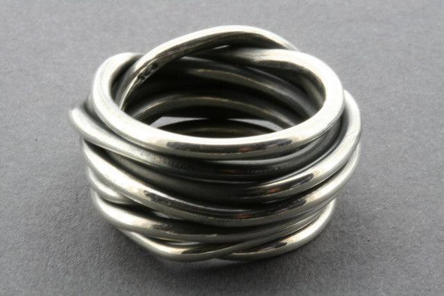 Chuy Knot Ring Oxidized Silver - Boho Chic Jewelry for Women, Trendy Stackable Rings for Everyday Wear & Special Occasions
